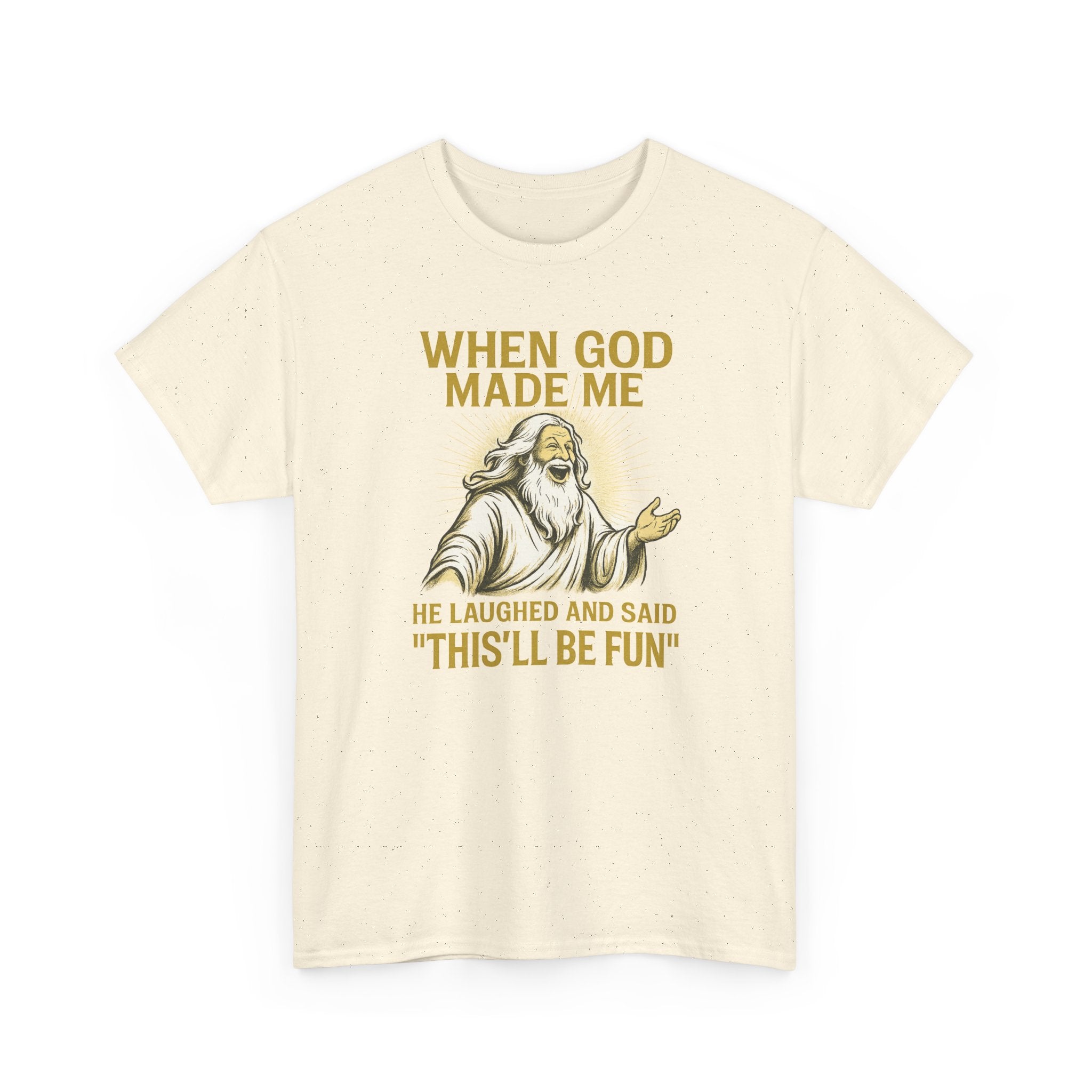 God Made Me / Rebel Tee, Unisex Cotton Shirt, Funny Religious Gift, Casual Wear, Spiritual Quote Tee