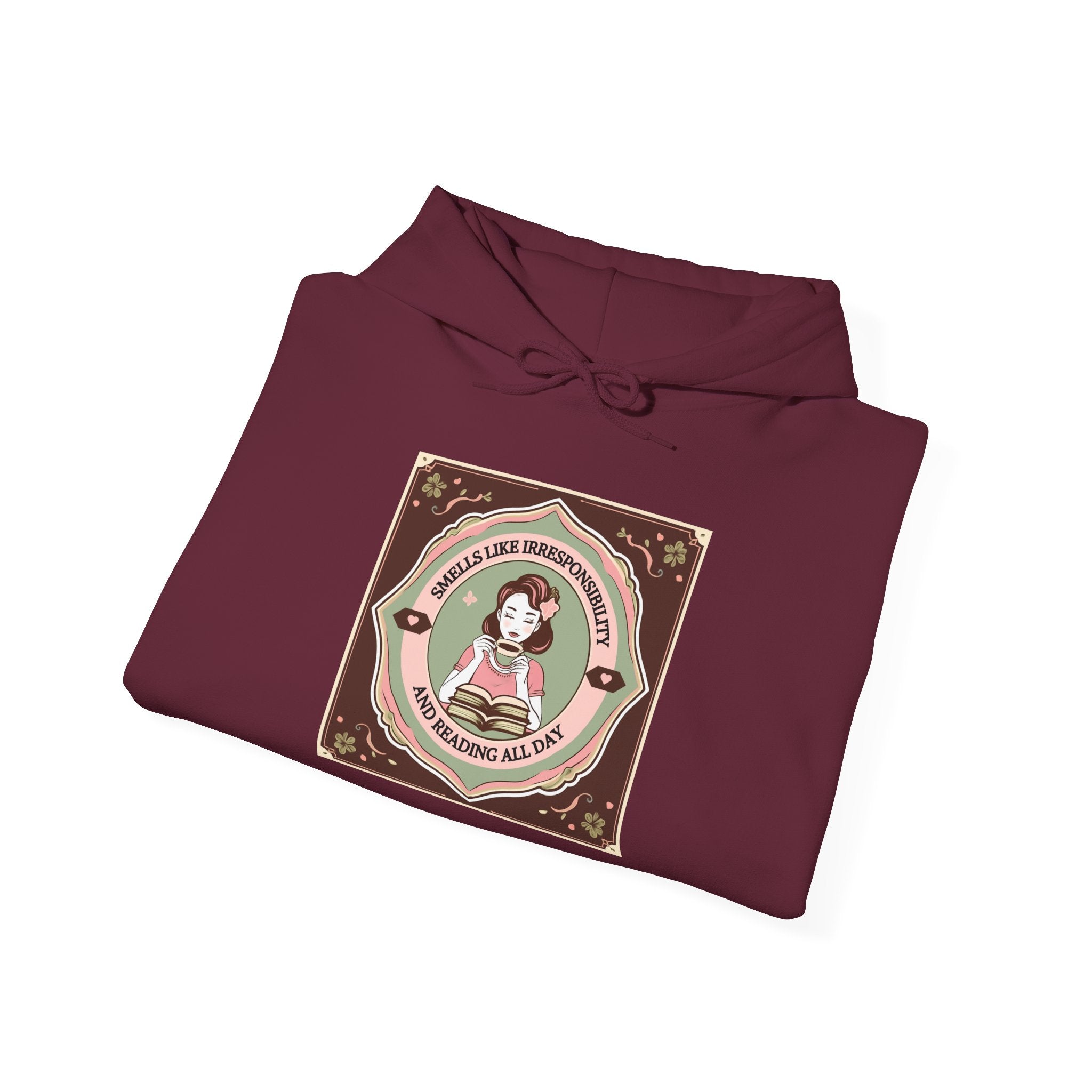 Cozy Unisex Hooded Sweatshirt with Cute Vintage Design - Perfect for Gift Giving, Casual Wear, Fall & Winter Comfort