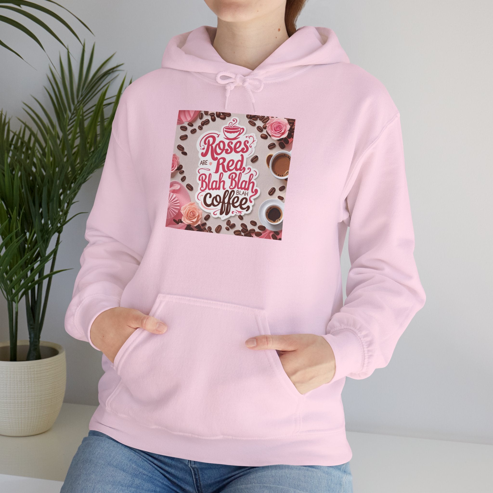 Roses are red...blah, blah blah, COFFEE! Vibrant Rich Coffee Hoodie, Perfect Gift for Coffee Enthusiasts, Ideal for Birthdays