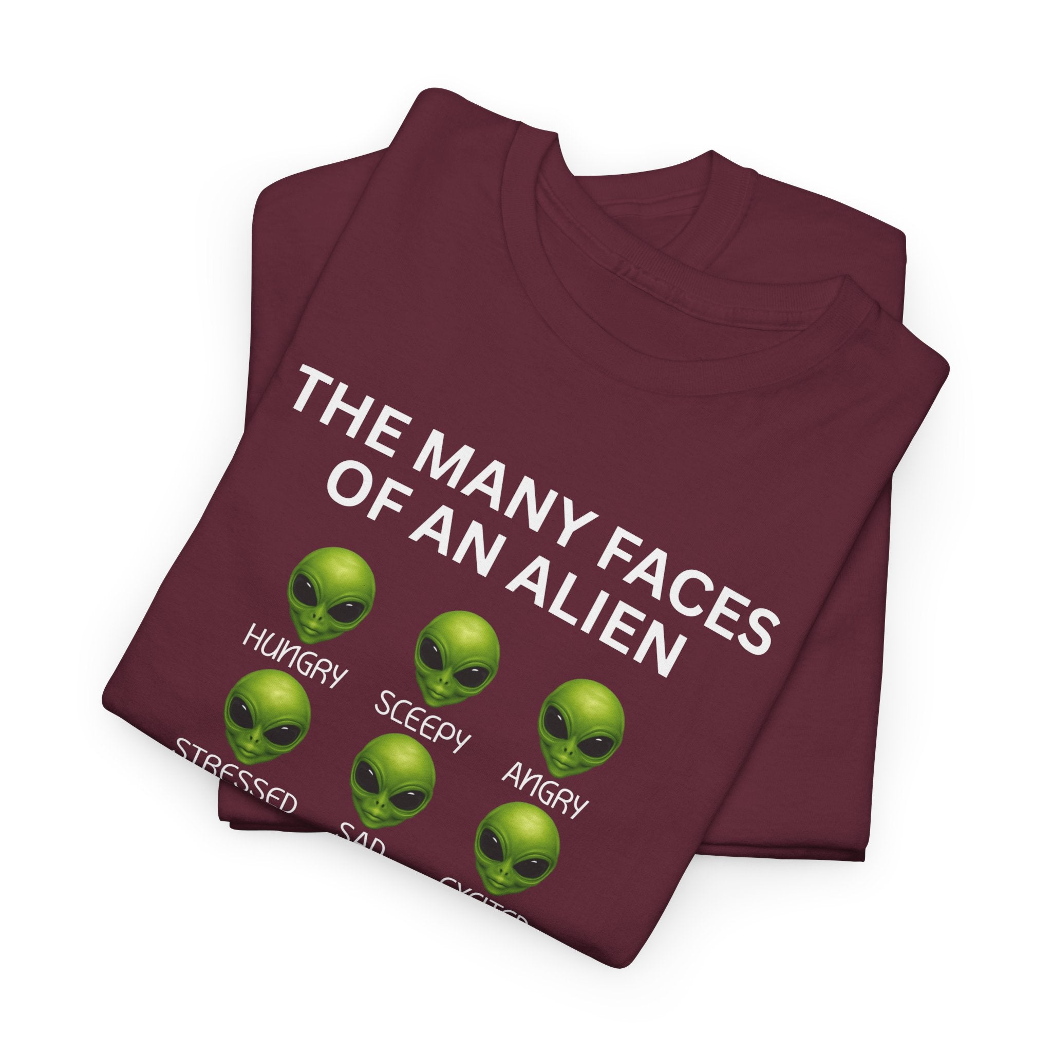Unisex Alien Emotions Tee, Funny Graphic T-Shirt, Humor Gift for Nerds, Sci-Fi Apparel, Casual Wear for Fans