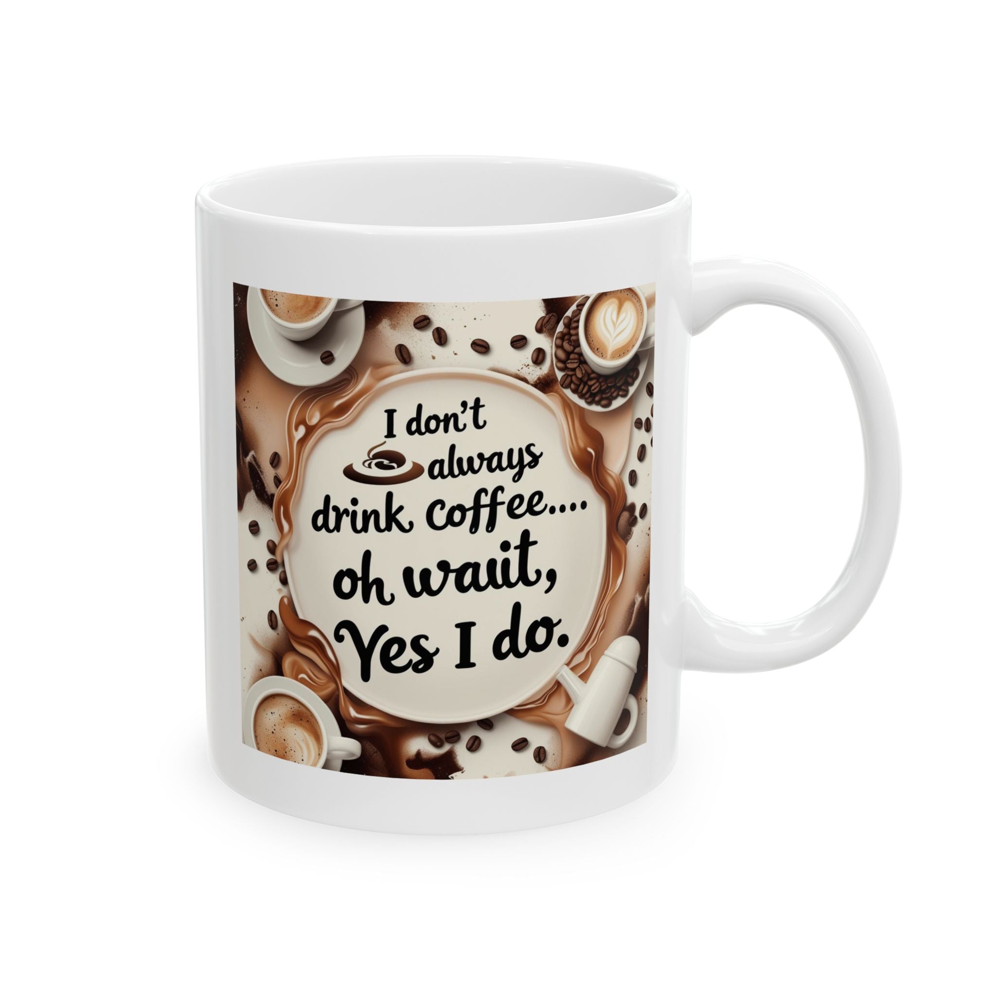 Coffee Lover's Ceramic Mug - Perfect Gift for Birthdays, Holidays, and Cozy Mornings, Customizable Design, Daily Coffee Mug