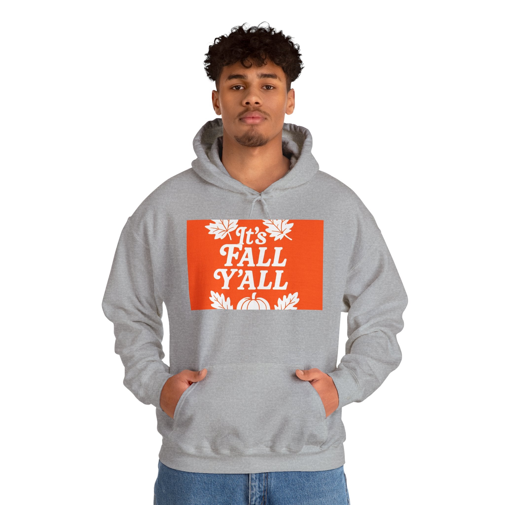 It's Fall Ya'll - Fall Vibes Hooded Sweatshirt – Perfect for Autumn Celebrations, Cozy Style, Unisex Sweater Wear, Seasonal Gift, Thanksgiving Apparel
