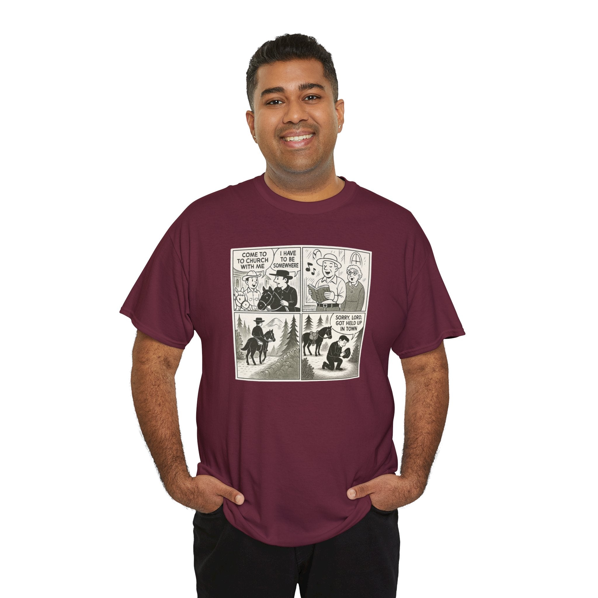 Vintage Comic Graphic Unisex Heavy Cotton Tee, Funny Graphic T-Shirt, Casual Wear, Gift for Her, Gift for Him, Unique Cartoon Shirt