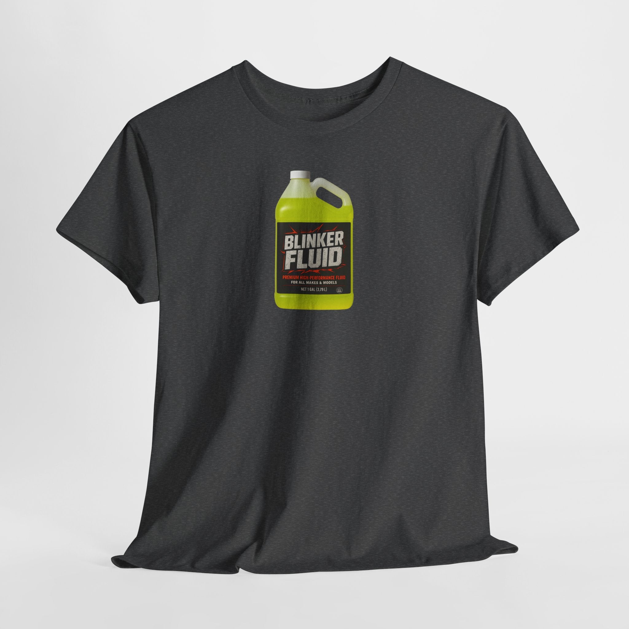 Humorous Blinker Fluid Tee, Funny T-Shirt, Car Lover Gift, Gag Gift, Unisex Heavy Cotton Shirt