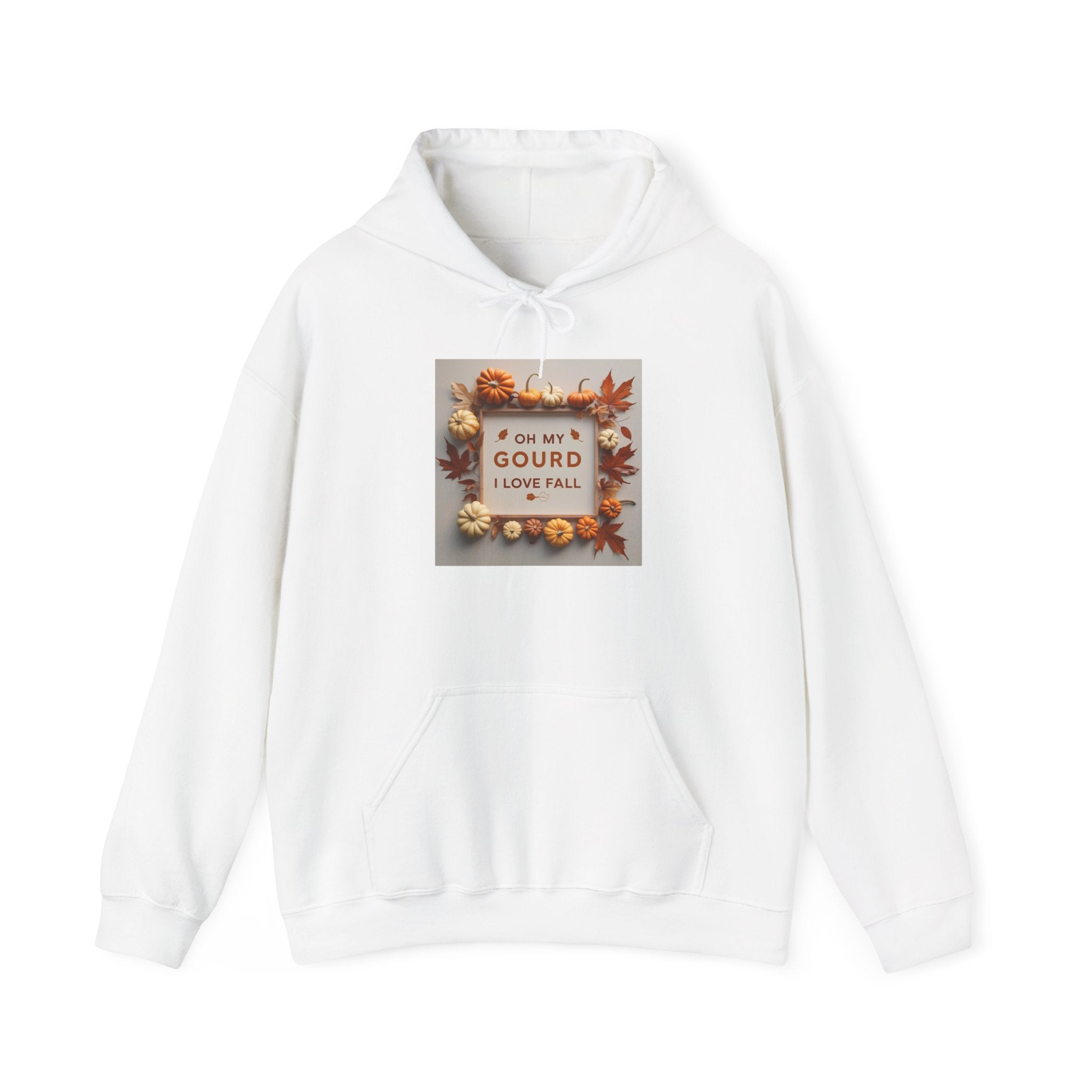 Oh my Gourd, Autumn Vibes Hooded Sweatshirt - Fall Gourd Love Sweatshirt, Cozy Pumpkin Hoodie, Thanksgiving Gift, Seasonal Fashion
