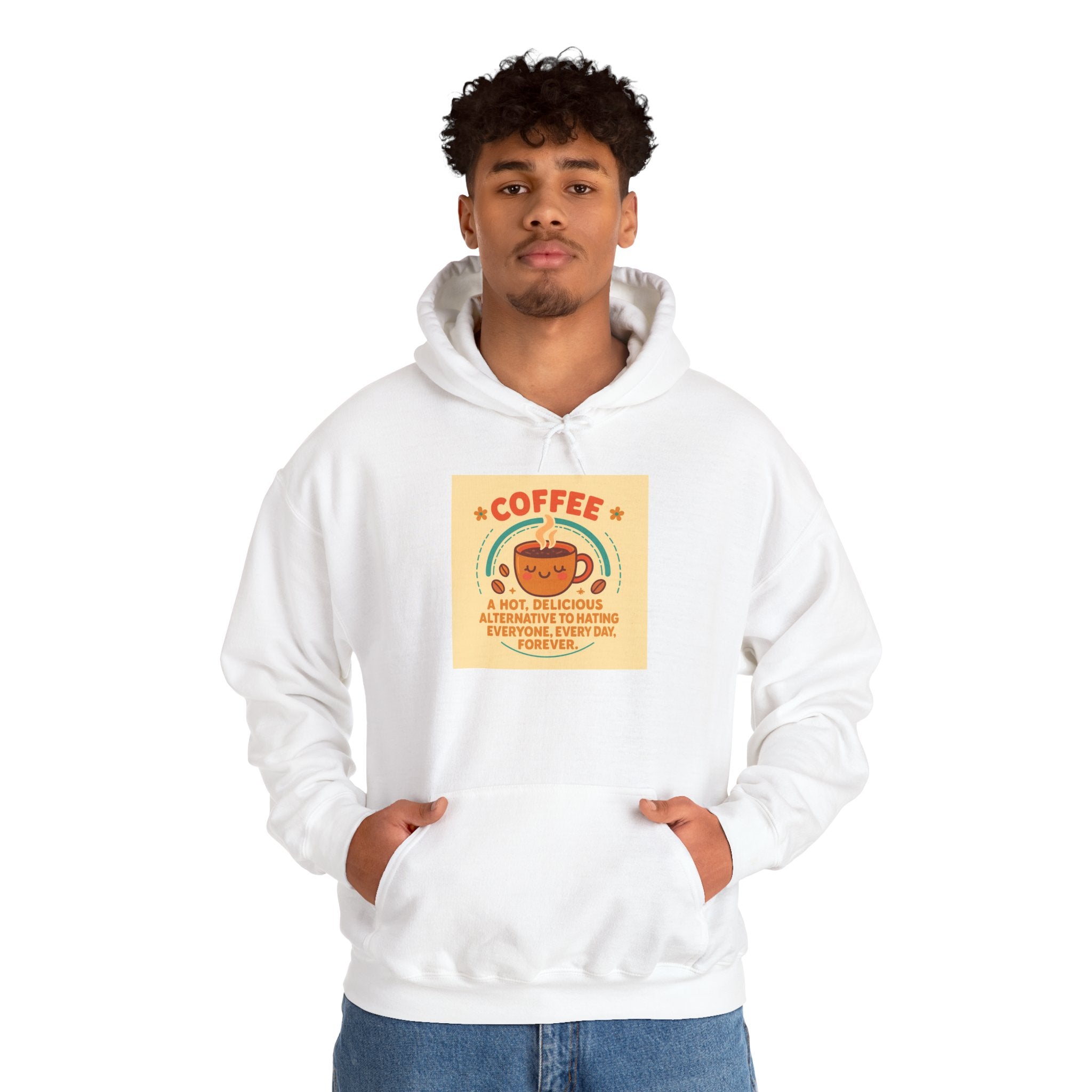 Cozy Coffee Lover's Hoodie, Autumn Sweatshirt, Funny Quote Hoodie, Casual Fall Apparel, Perfect Gift for Coffee Enthusiasts