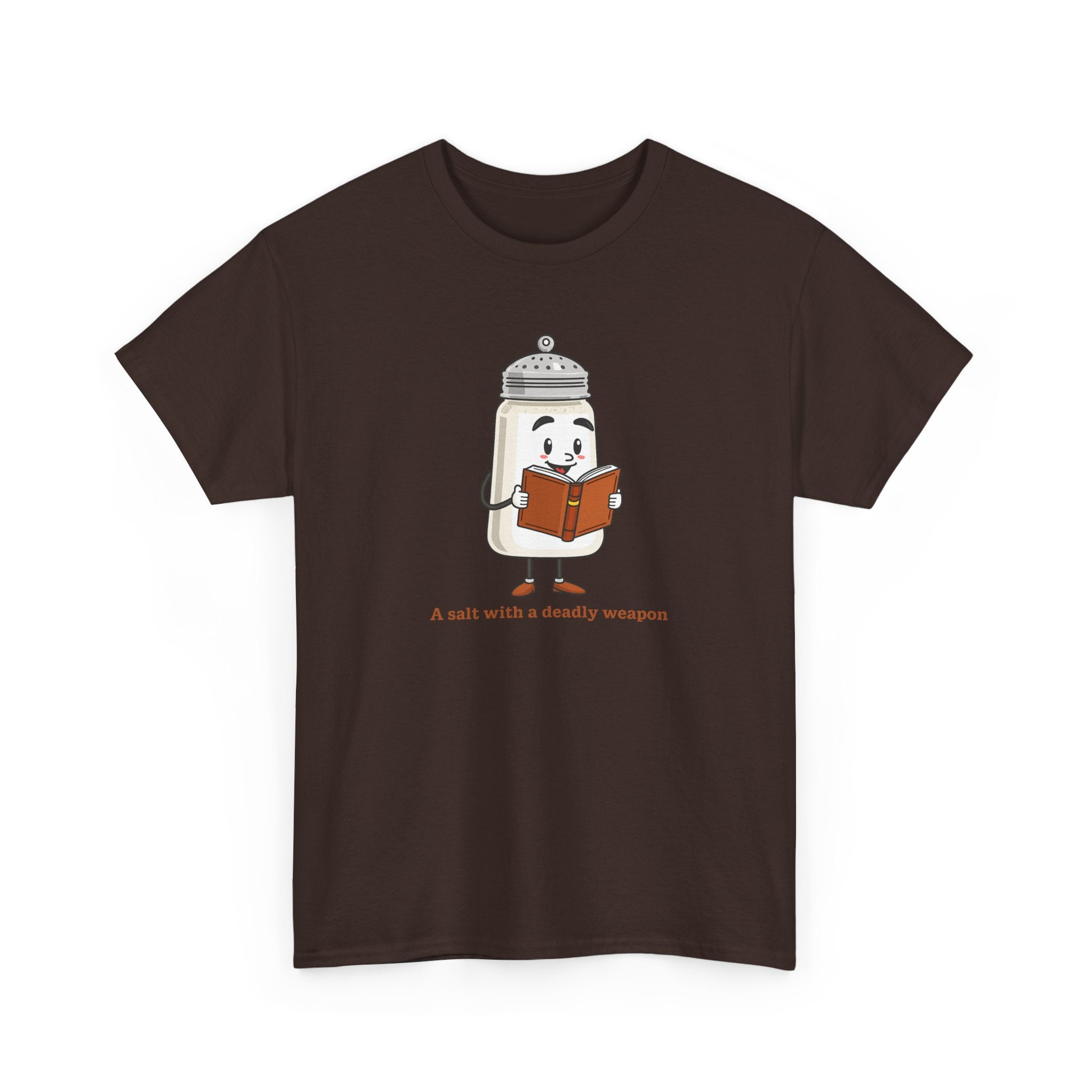 Funny Salt Bear Graphic Tee, Unisex Heavy Cotton Tee, Cute Gift for Food Lovers, Book Lovers, Unique Humor Shirt, Casual Everyday Wear