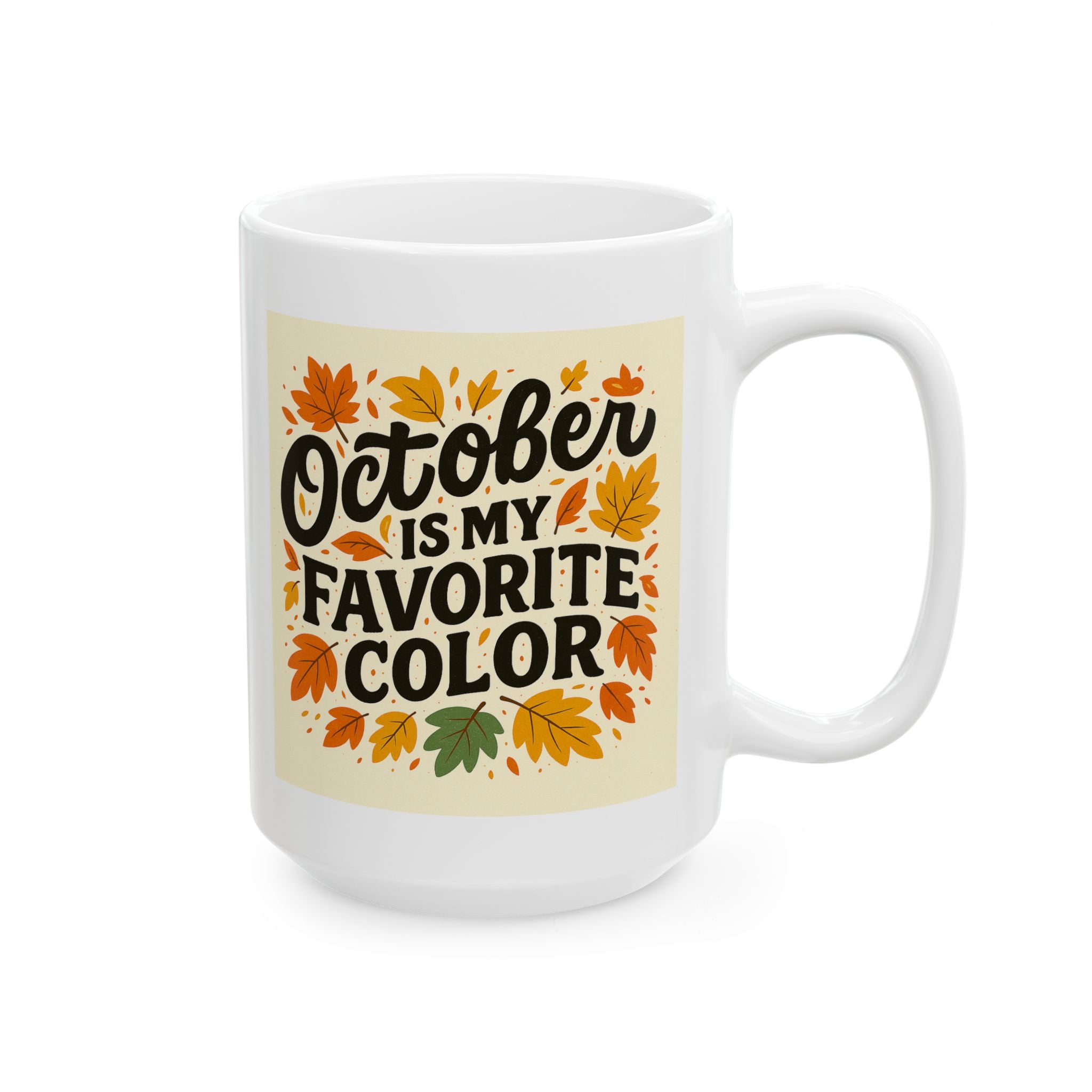 Autumn Favorite Ceramic Mug, Fall Inspired Coffee Cup, Cozy Kitchen Decor, Perfect Gift for Pumpkin Spice Lovers