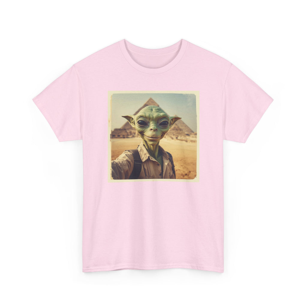 Alien Explorer at the Pyramids Graphic T-Shirt