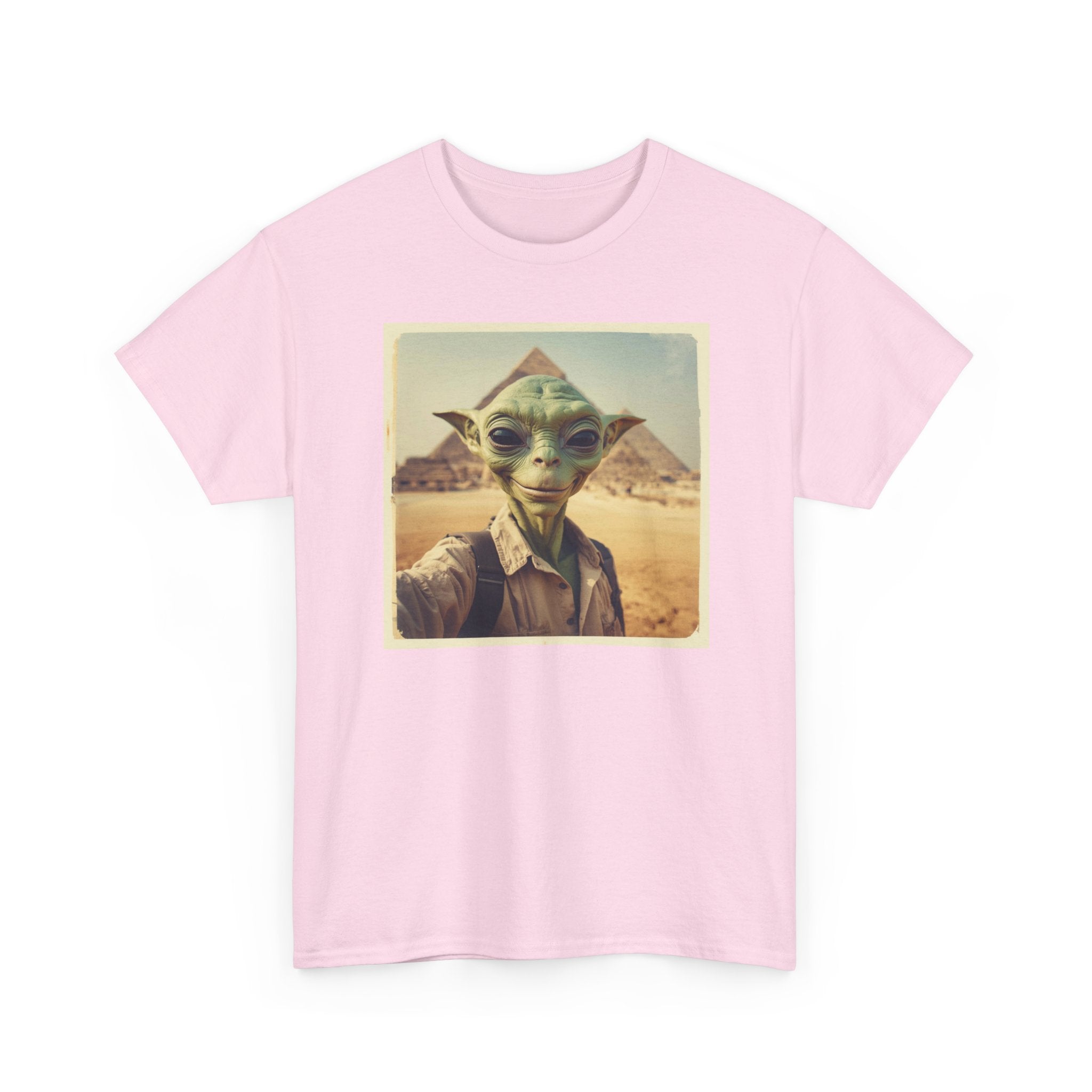 Alien Explorer at the Pyramids Graphic T-Shirt