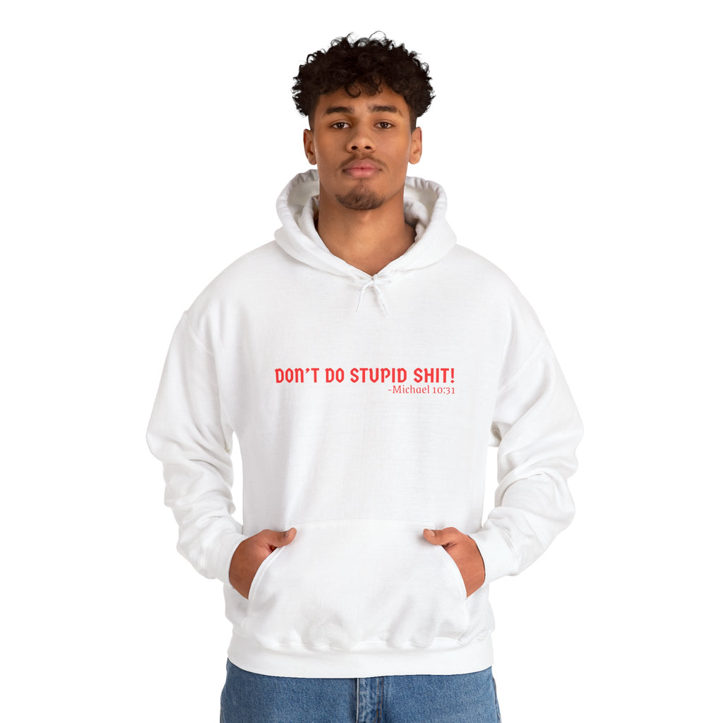 Funny Quote "Don't Do Stupid Shit" Hoodie, Unisex Sweatshirt, Gift for Friends, Motivational Apparel, Casual Wear, Funny Humor Clothing