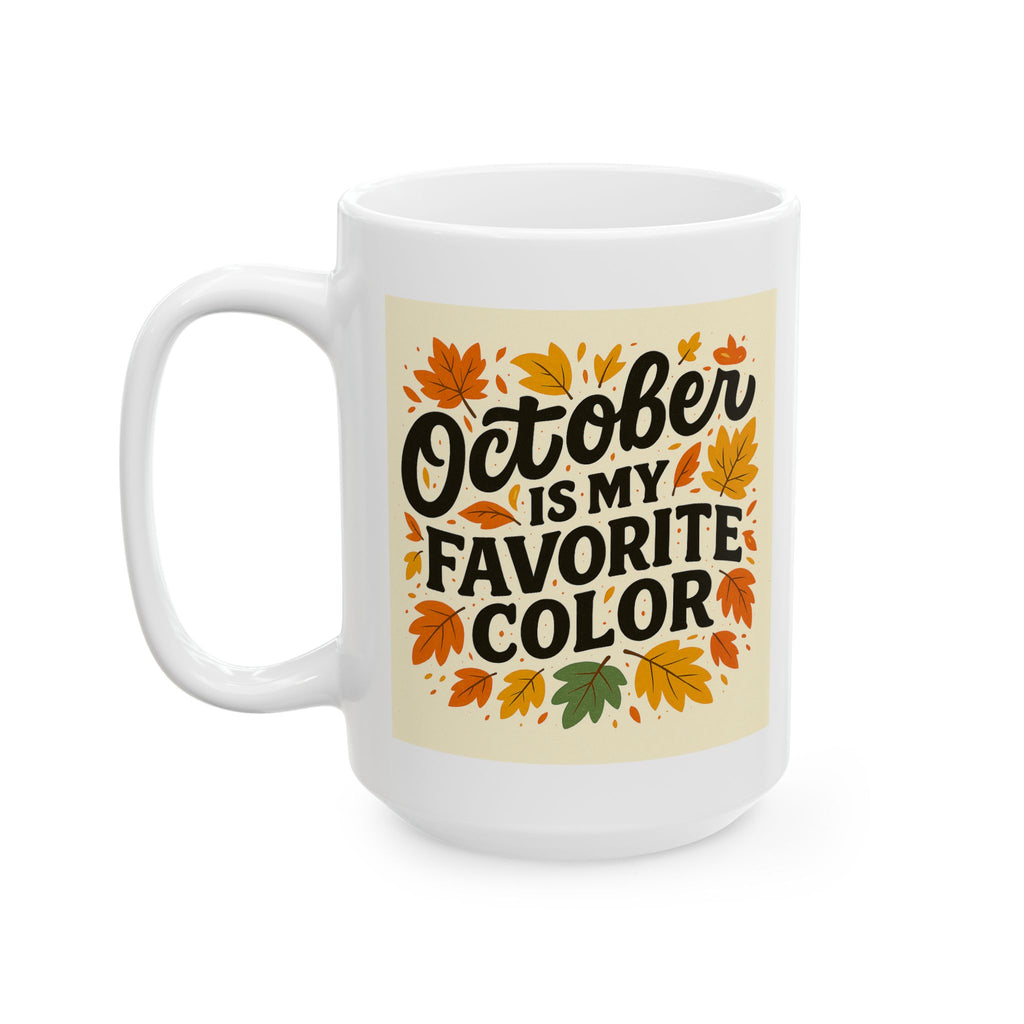 Autumn Favorite Ceramic Mug, Fall Inspired Coffee Cup, Cozy Kitchen Decor, Perfect Gift for Pumpkin Spice Lovers