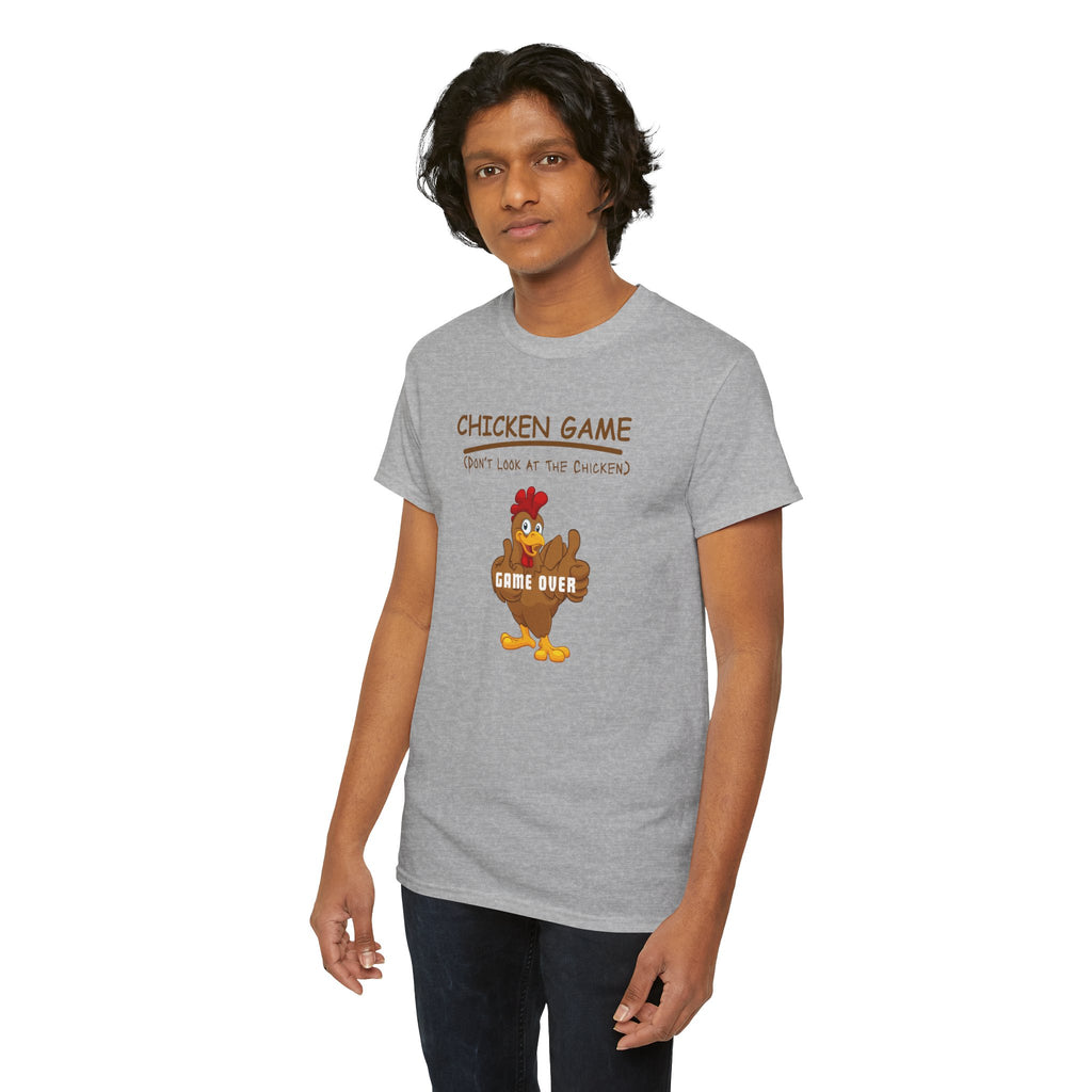 Funny Chicken Game Tee, Game Over T-Shirt, Unisex Cotton Shirt, Humorous Gift, Casual Wear, Chicken Lover Apparel