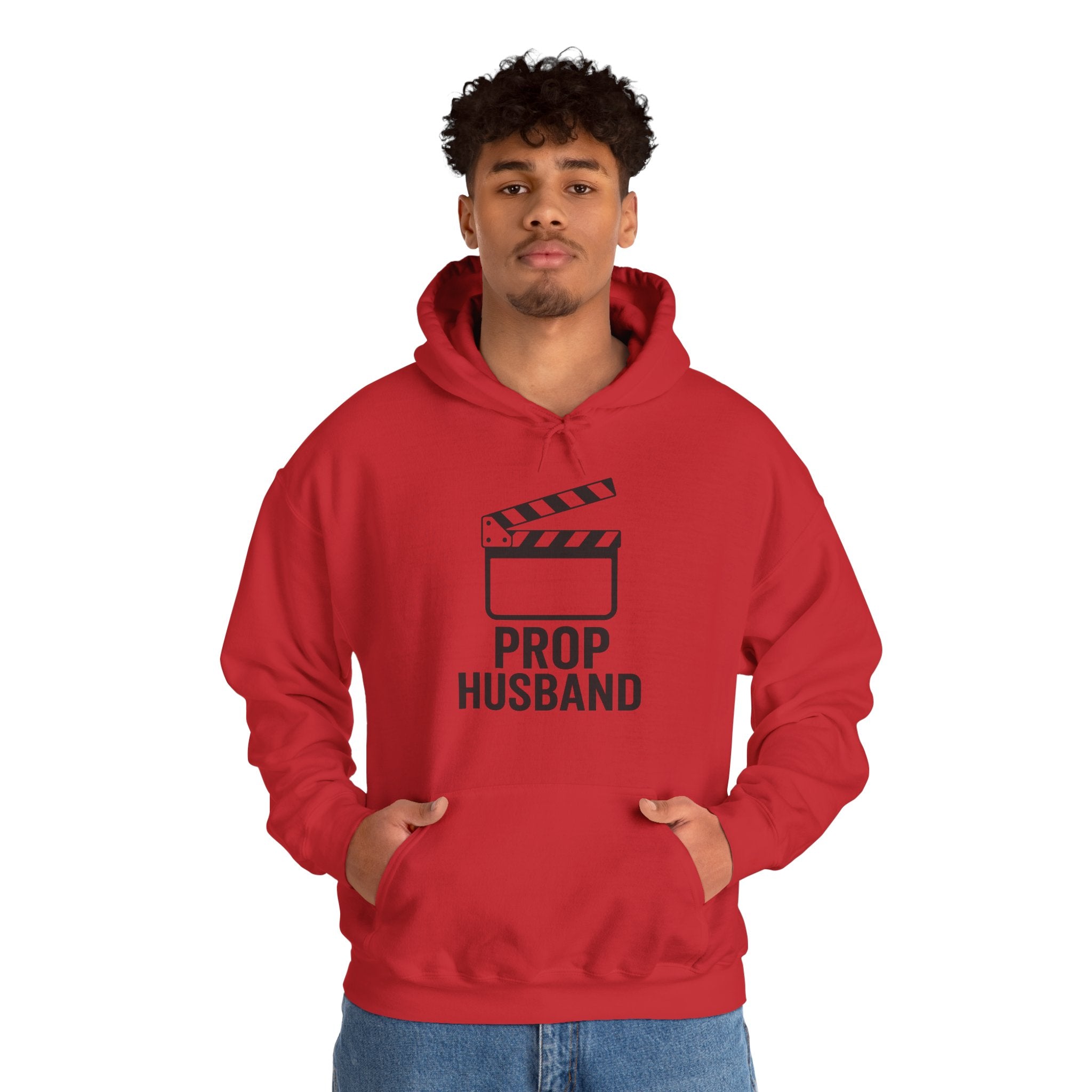 Prop Husband Hoodie — Funny Film Clapper Hooded Sweatshirt for Movie Lovers & Crew