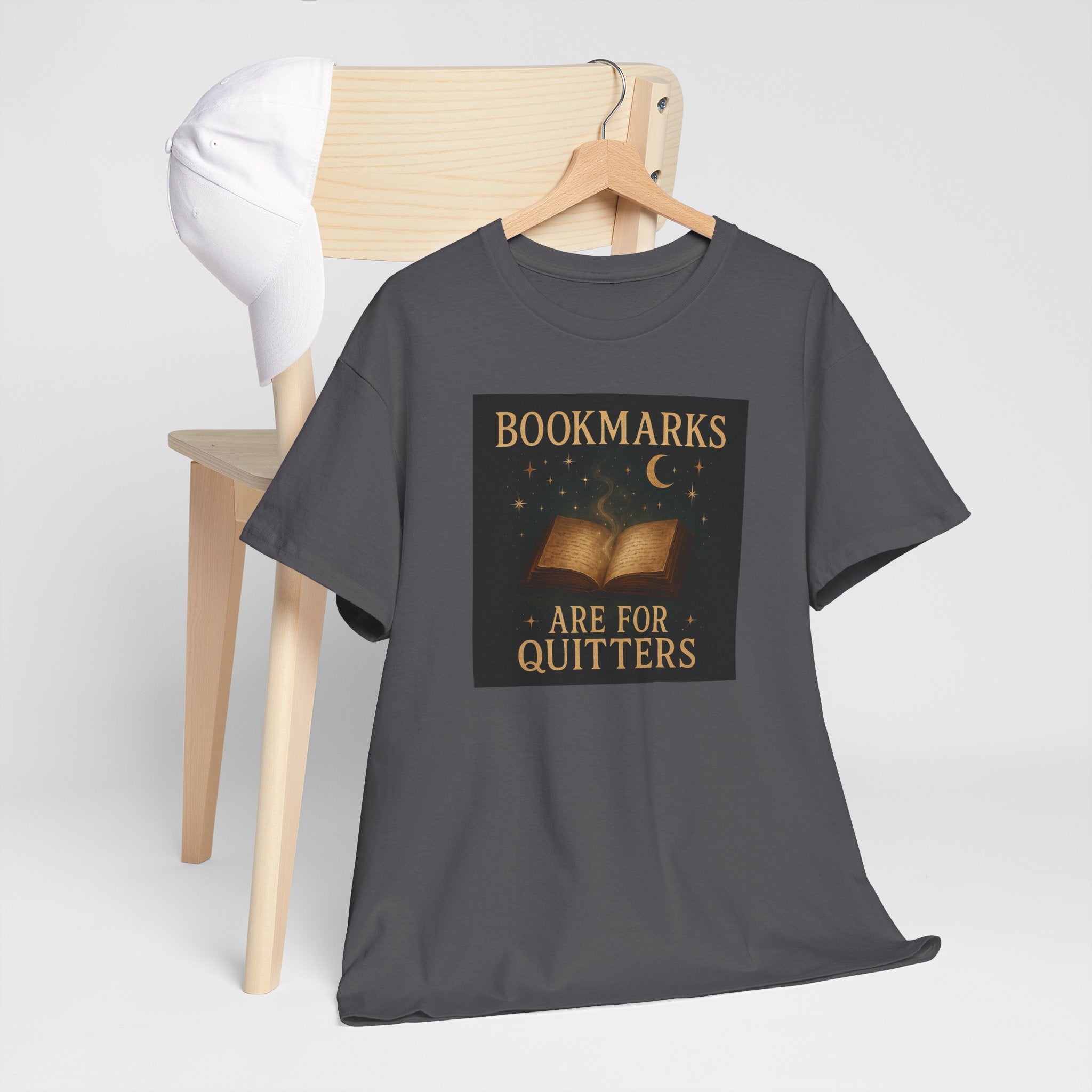 Bookmarks are for Quitters Unisex Cotton Tee, Funny Gift, Reading Shirt, Literary Quote Apparel, Bookworm Fashion, Cute Book Shirt