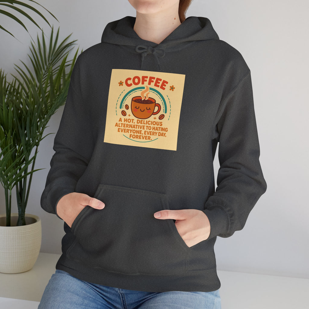 Cozy Coffee Lover's Hoodie, Autumn Sweatshirt, Funny Quote Hoodie, Casual Fall Apparel, Perfect Gift for Coffee Enthusiasts