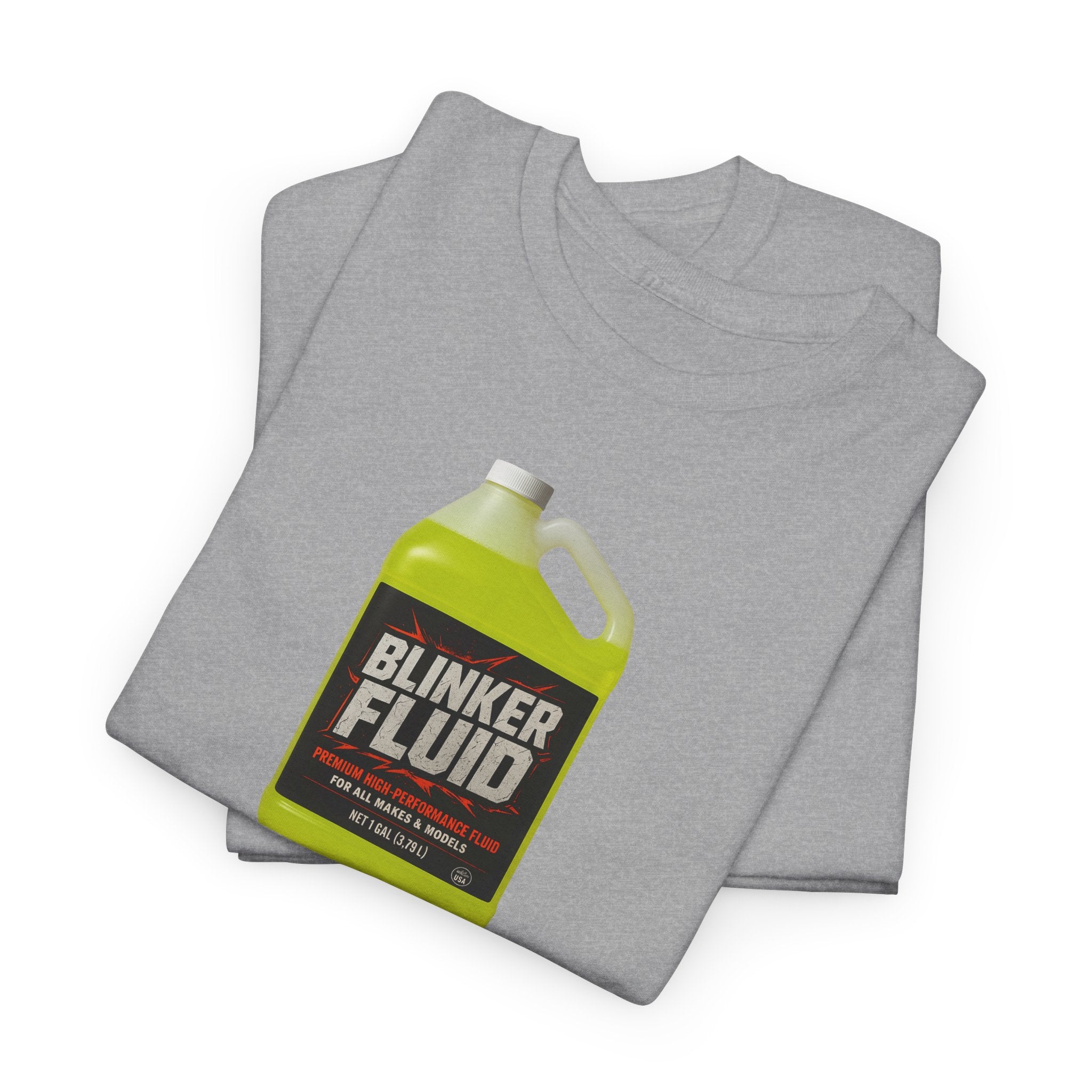 Humorous Blinker Fluid Tee, Funny T-Shirt, Car Lover Gift, Gag Gift, Unisex Heavy Cotton Shirt