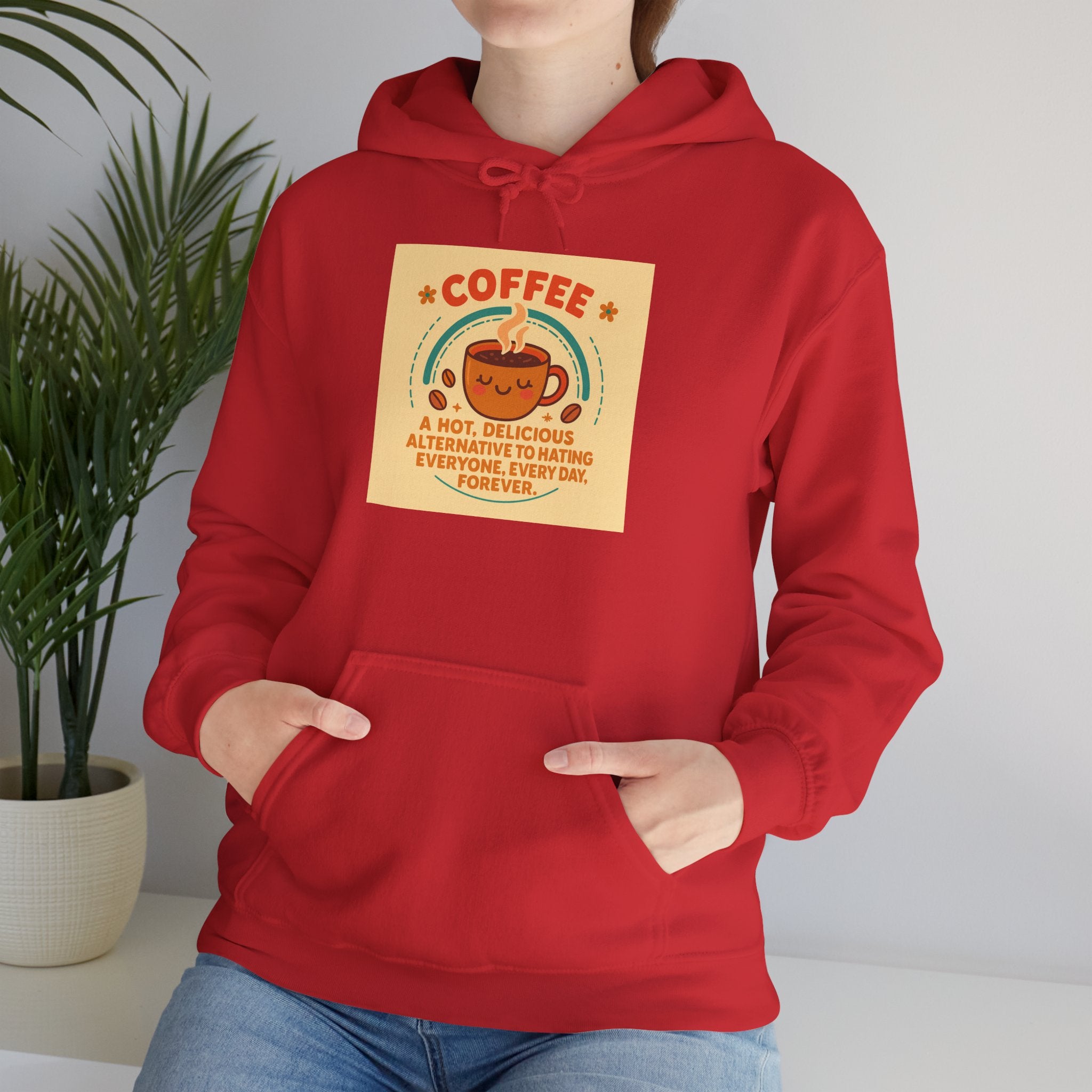 Cozy Coffee Lover's Hoodie, Autumn Sweatshirt, Funny Quote Hoodie, Casual Fall Apparel, Perfect Gift for Coffee Enthusiasts
