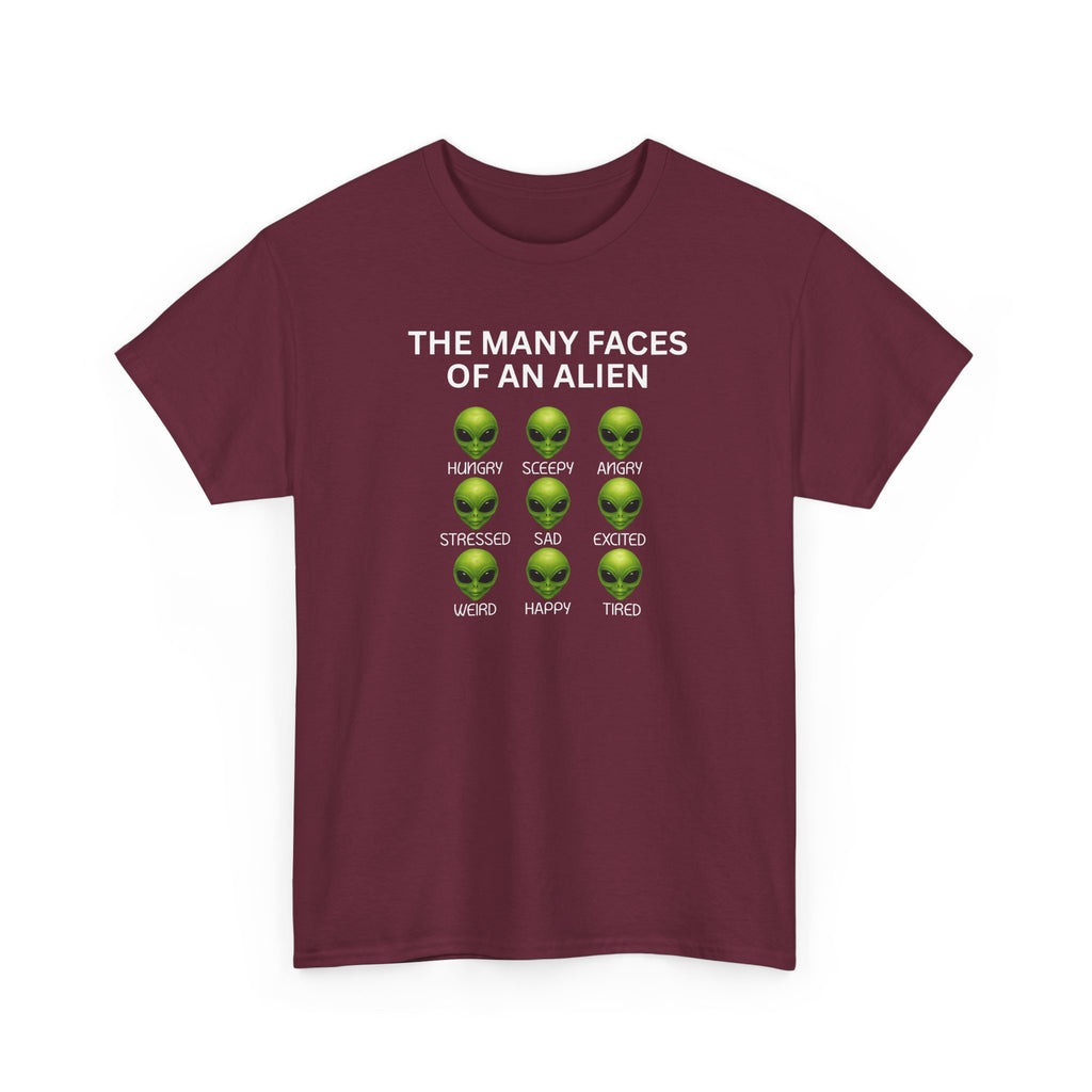 Unisex Alien Emotions Tee, Funny Graphic T-Shirt, Humor Gift for Nerds, Sci-Fi Apparel, Casual Wear for Fans