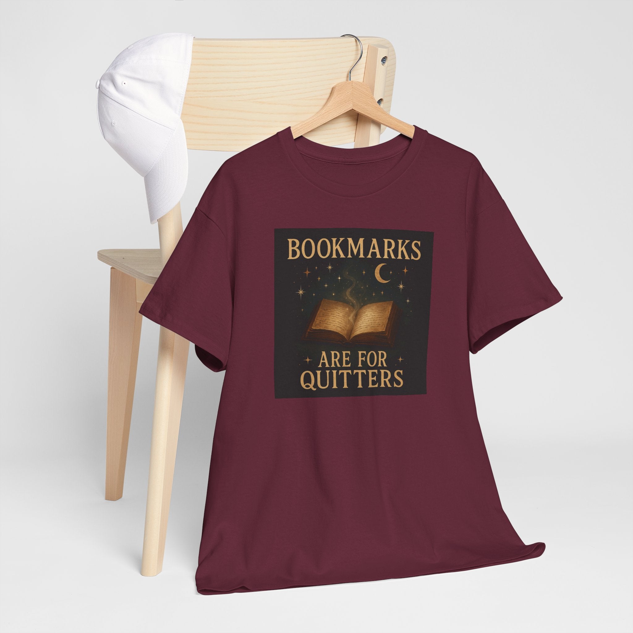 Bookmarks are for Quitters Unisex Cotton Tee, Funny Gift, Reading Shirt, Literary Quote Apparel, Bookworm Fashion, Cute Book Shirt