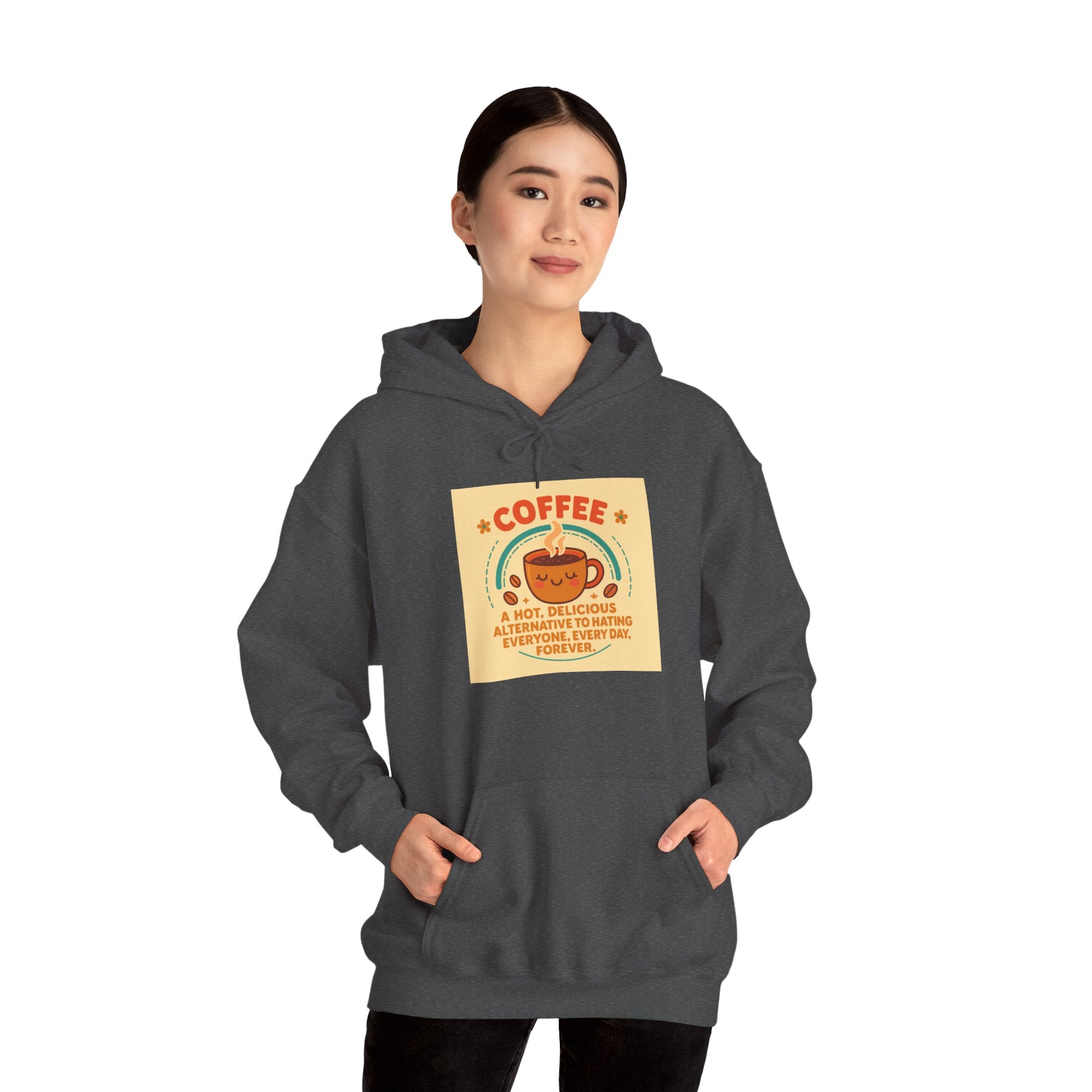 Cozy Coffee Lover's Hoodie, Autumn Sweatshirt, Funny Quote Hoodie, Casual Fall Apparel, Perfect Gift for Coffee Enthusiasts
