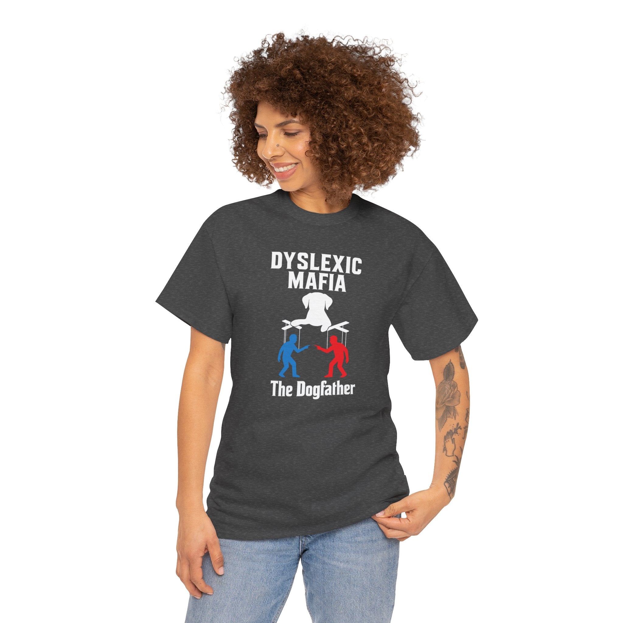 Funny Mafia Unisex Tee, Cool Graphic T-Shirt, Funny Gift for Dyslexics, Humor Tee, Casual Wear, Unique Statement Shirt