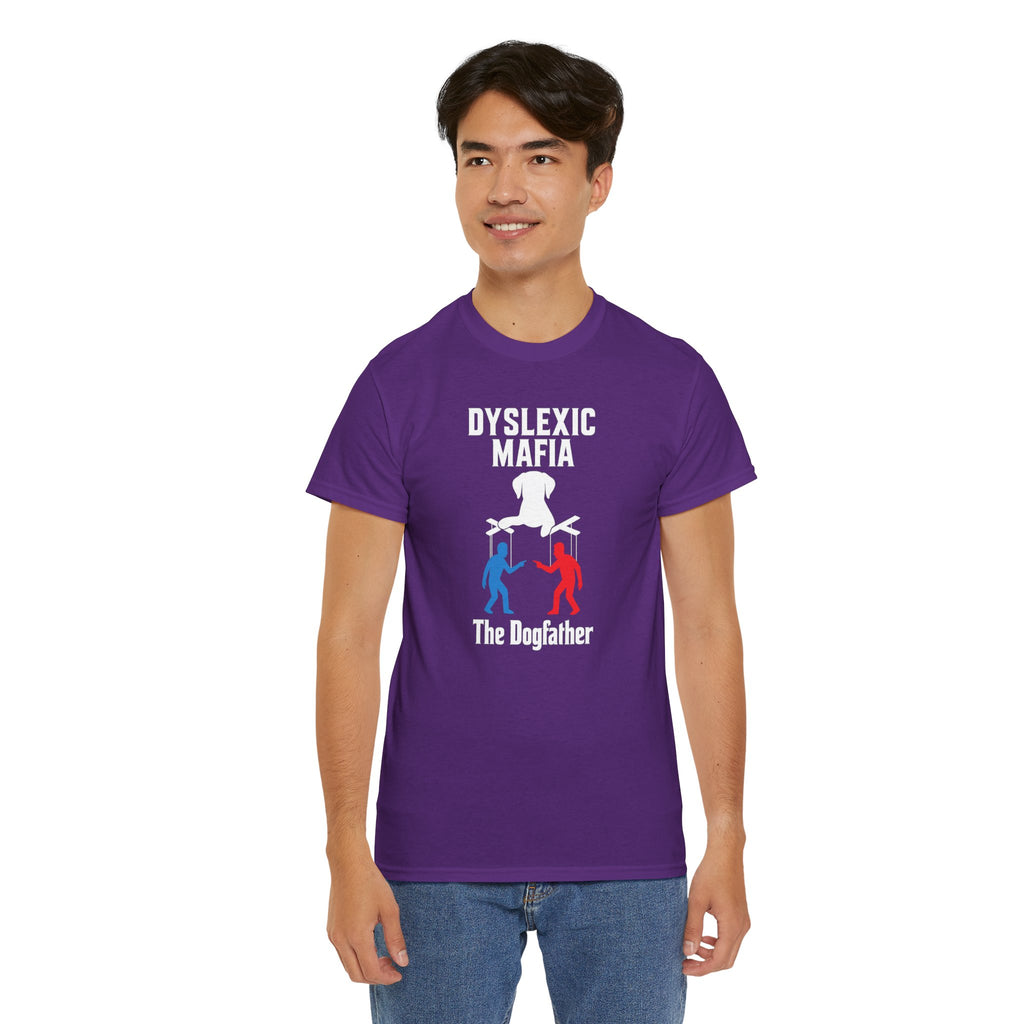 Funny Mafia Unisex Tee, Cool Graphic T-Shirt, Funny Gift for Dyslexics, Humor Tee, Casual Wear, Unique Statement Shirt