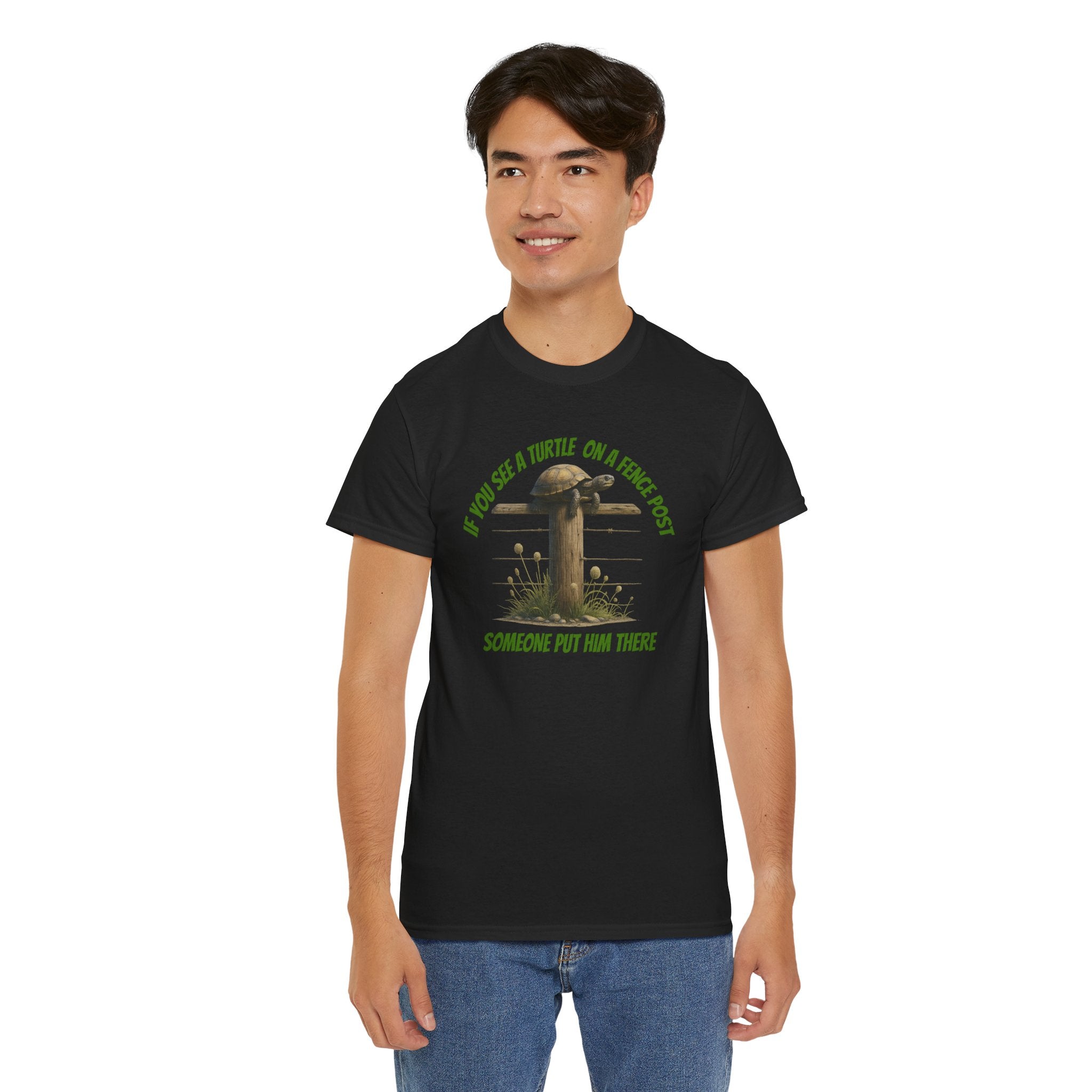 Whimsical Turtle Tee - Funny Animal T-Shirt, Gift for Nature Lovers, Deep Thoughts, Unique Casual Wear