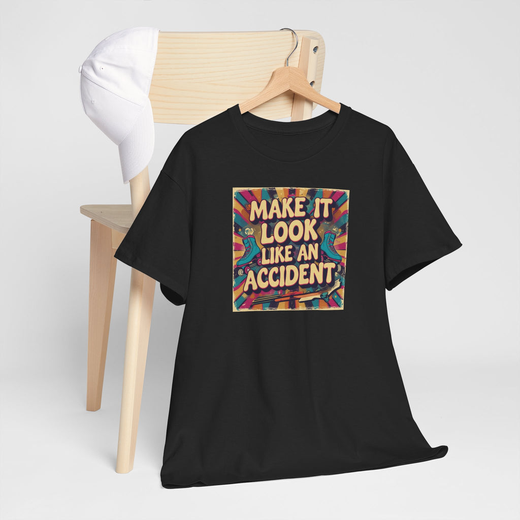 Playful Unisex Heavy Cotton Tee: Make It Look Like An Accident, Casual Wear, Gift for Friends, Fun Statement Shirt, Everyday Comfort