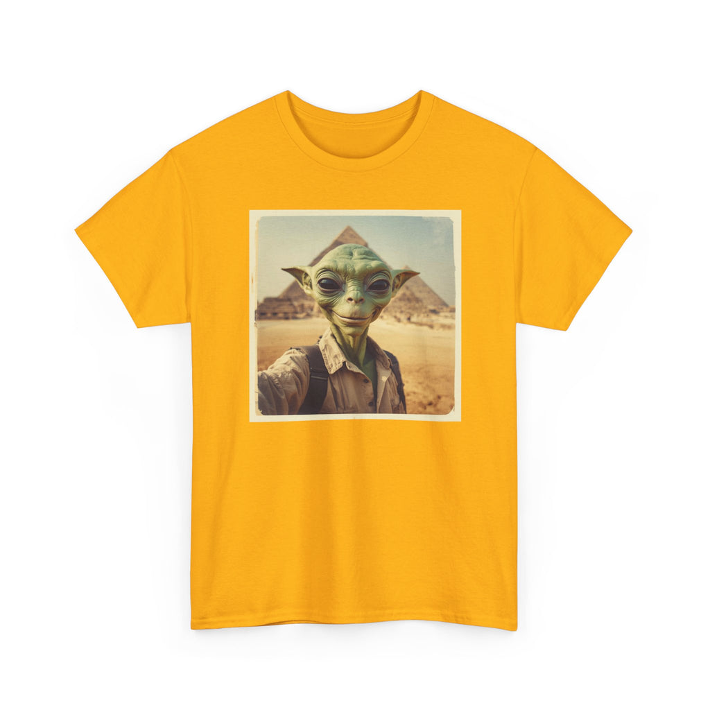 Alien Explorer at the Pyramids Graphic T-Shirt