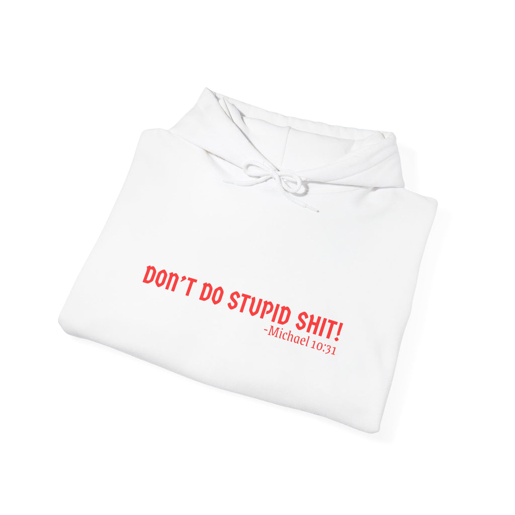 Funny Quote "Don't Do Stupid Shit" Hoodie, Unisex Sweatshirt, Gift for Friends, Motivational Apparel, Casual Wear, Funny Humor Clothing