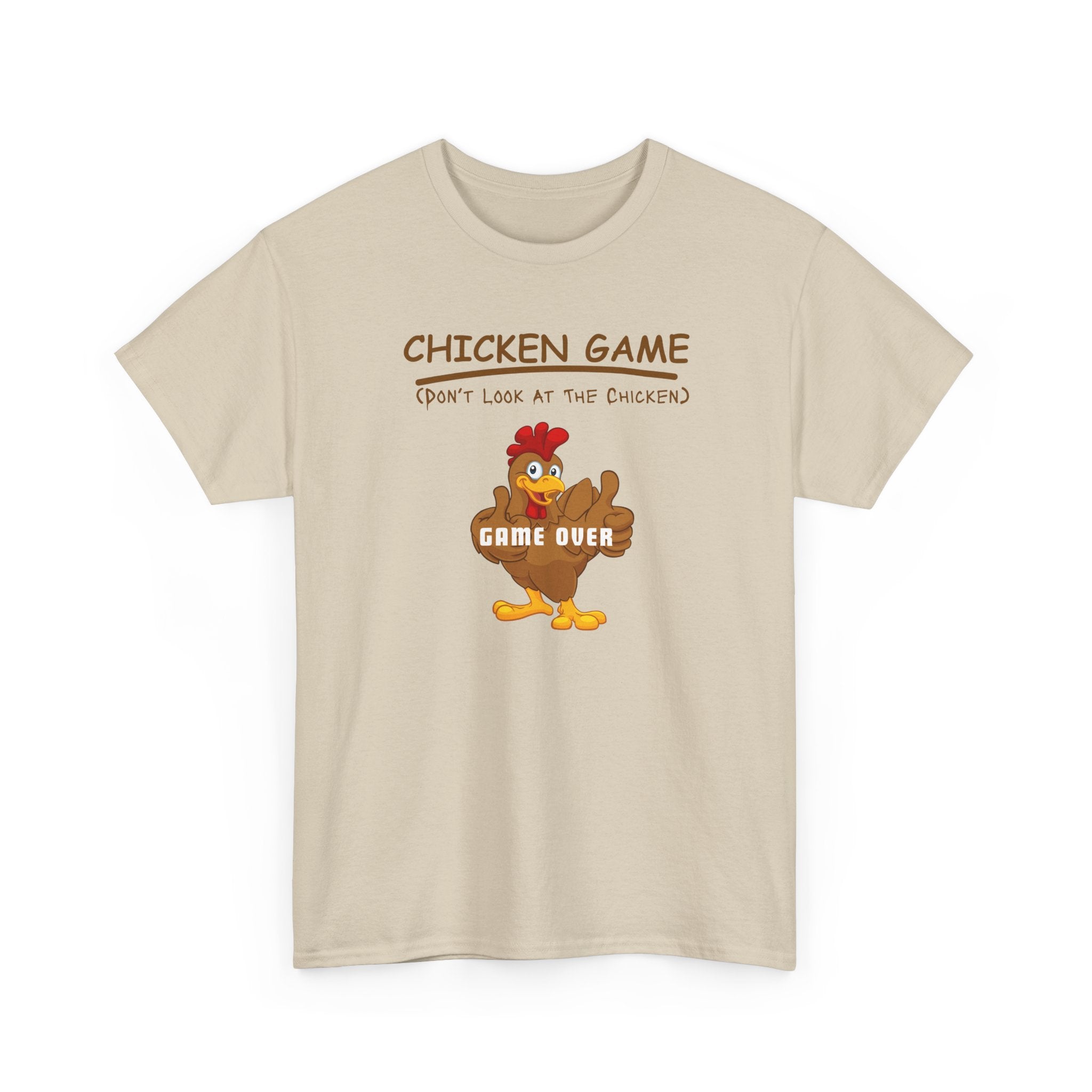 Funny Chicken Game Tee, Game Over T-Shirt, Unisex Cotton Shirt, Humorous Gift, Casual Wear, Chicken Lover Apparel