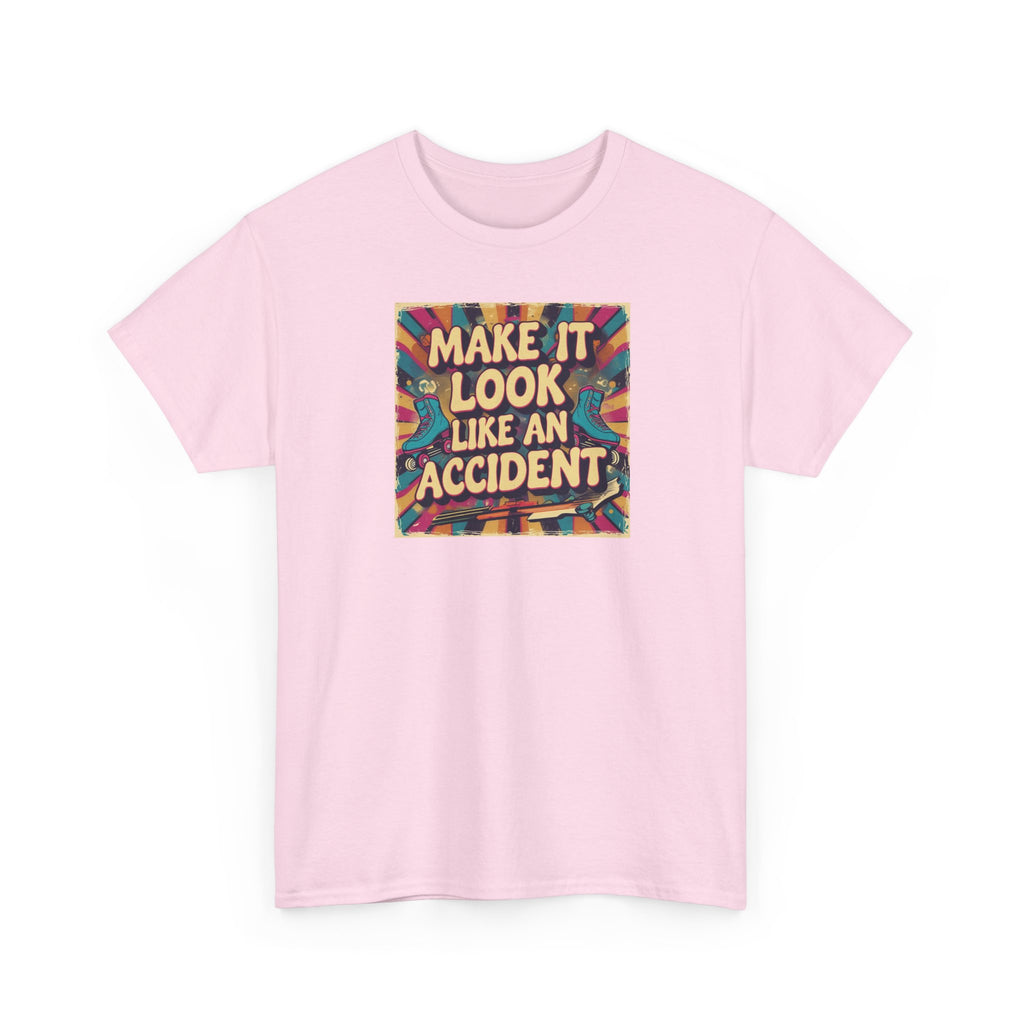 Playful Unisex Heavy Cotton Tee: Make It Look Like An Accident, Casual Wear, Gift for Friends, Fun Statement Shirt, Everyday Comfort