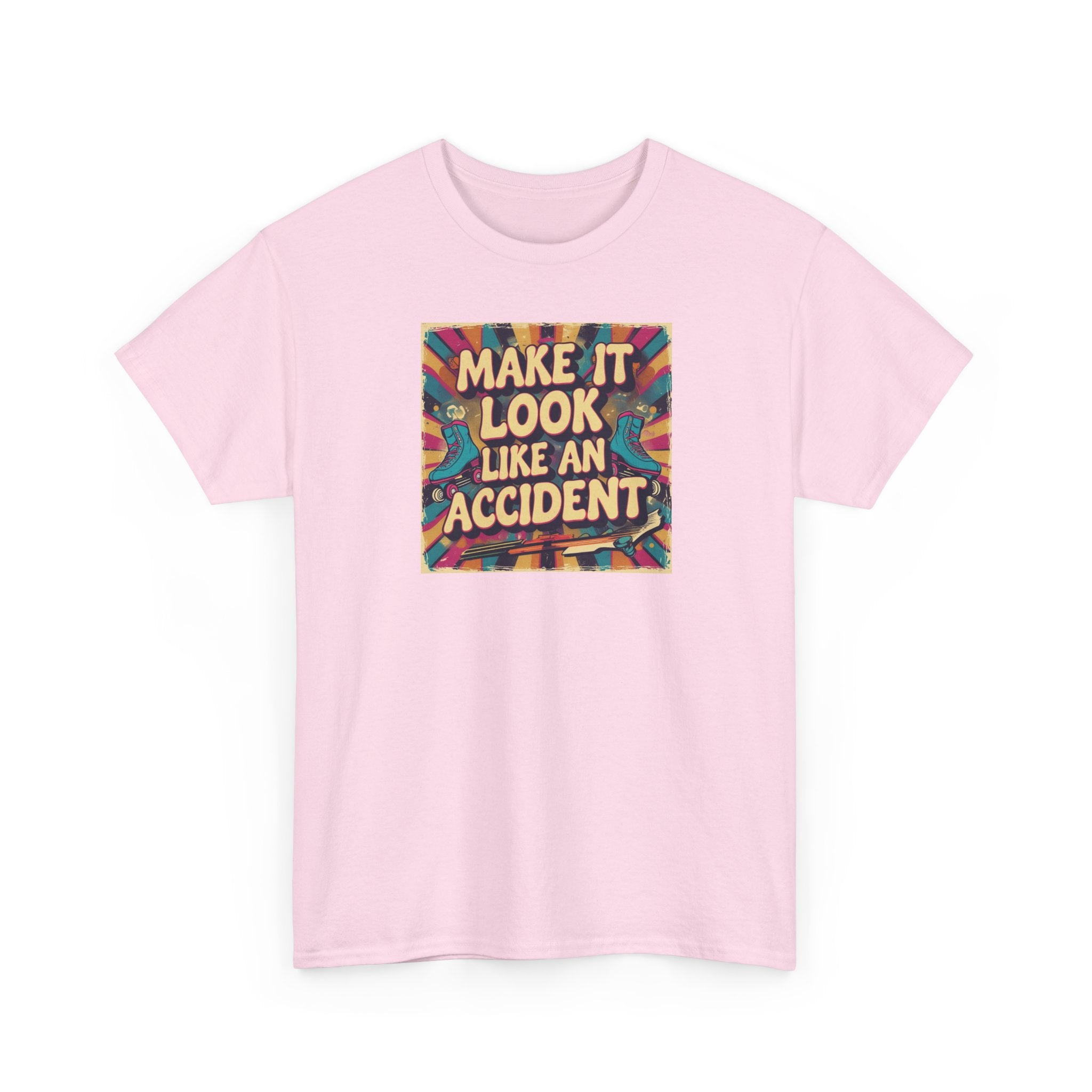 Playful Unisex Heavy Cotton Tee: Make It Look Like An Accident, Casual Wear, Gift for Friends, Fun Statement Shirt, Everyday Comfort