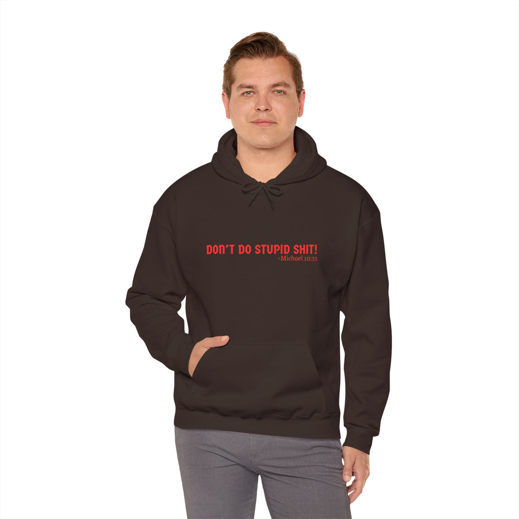 Funny Quote "Don't Do Stupid Shit" Hoodie, Unisex Sweatshirt, Gift for Friends, Motivational Apparel, Casual Wear, Funny Humor Clothing