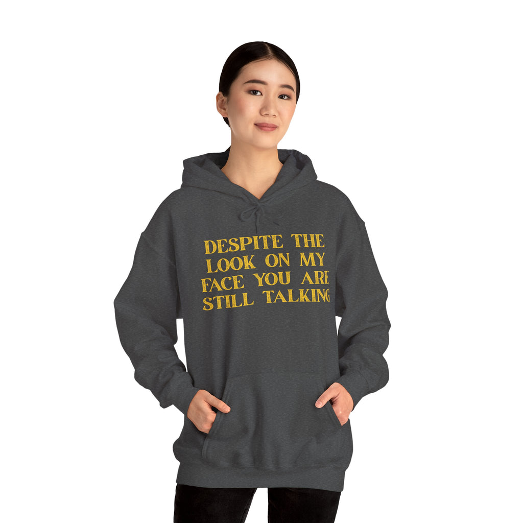 Funny Quote Hoodie, Unisex Heavy Blend Sweatshirt, Casual Wear, Gift for Friends, Cozy Style, Lightweight Fashion