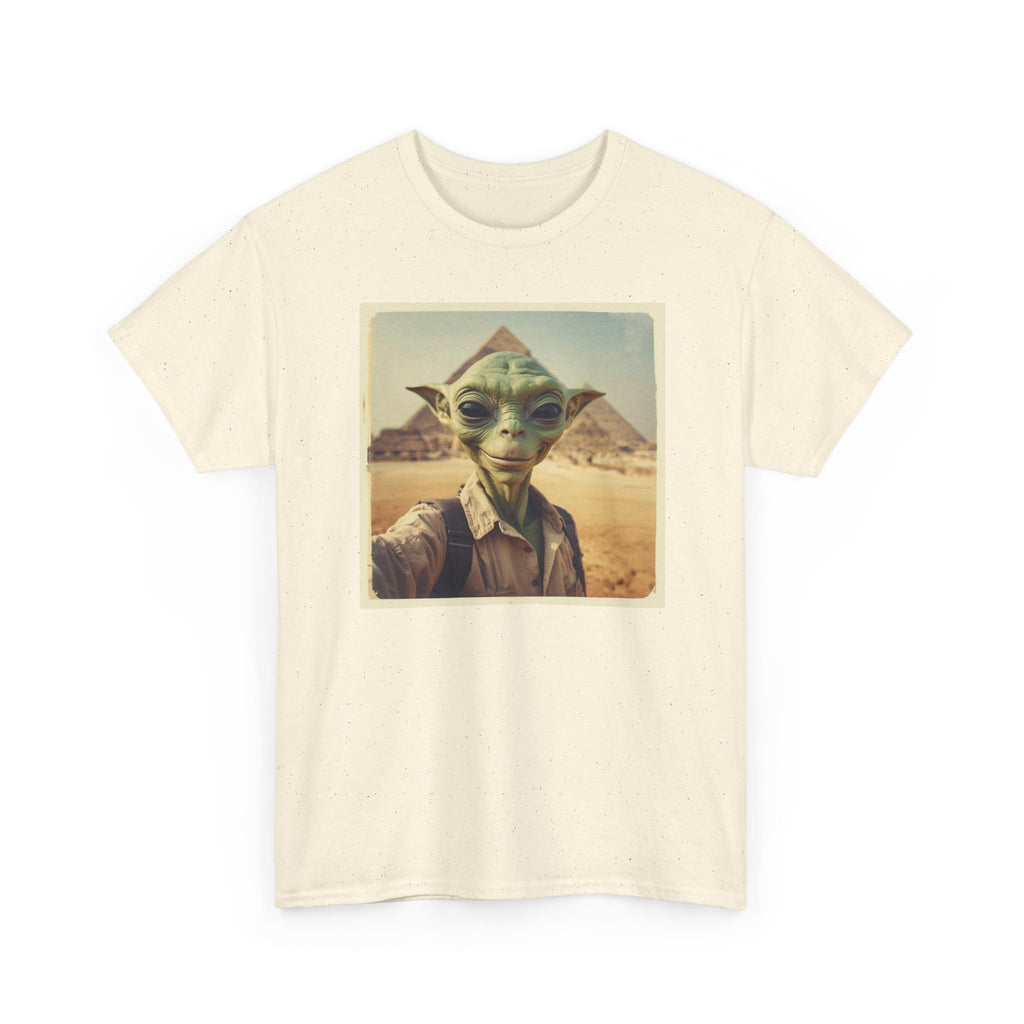Alien Explorer at the Pyramids Graphic T-Shirt