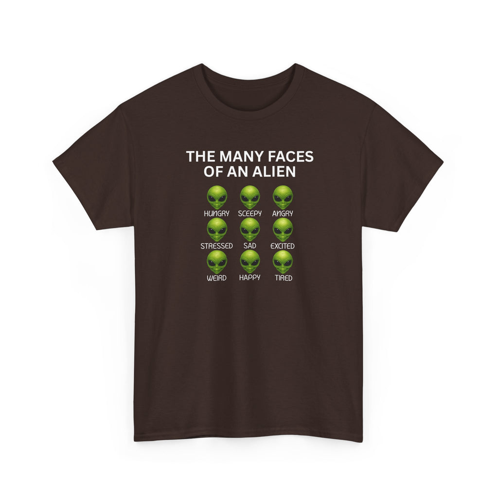 Unisex Alien Emotions Tee, Funny Graphic T-Shirt, Humor Gift for Nerds, Sci-Fi Apparel, Casual Wear for Fans