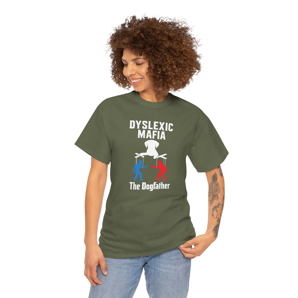 Funny Mafia Unisex Tee, Cool Graphic T-Shirt, Funny Gift for Dyslexics, Humor Tee, Casual Wear, Unique Statement Shirt