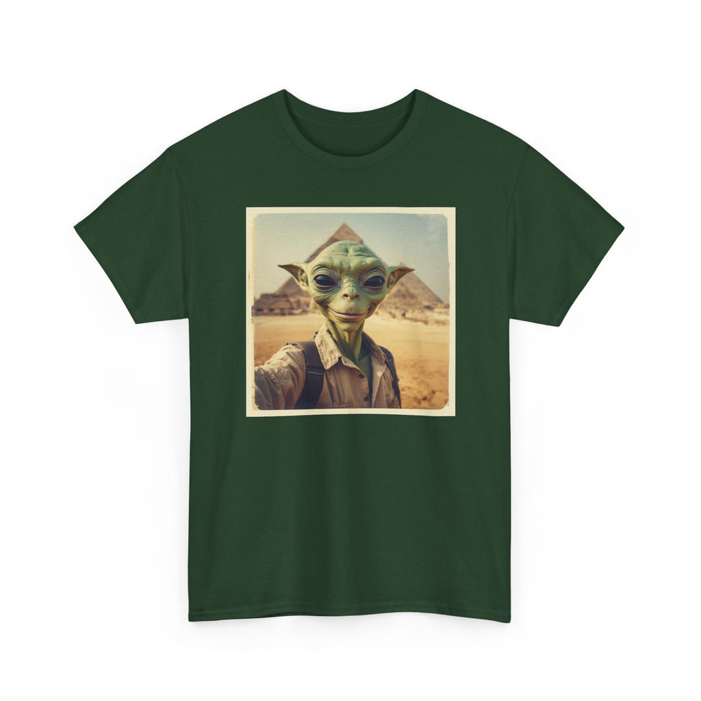 Alien Explorer at the Pyramids Graphic T-Shirt