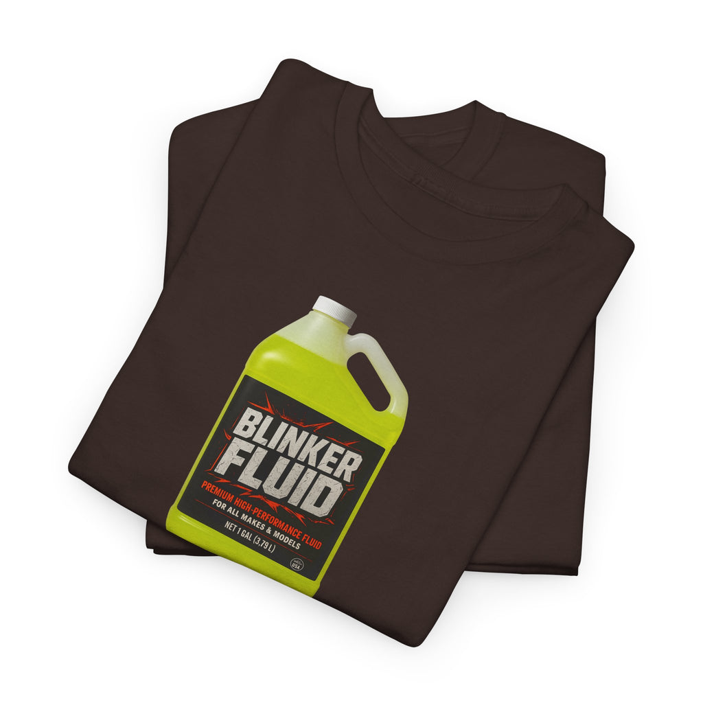 Humorous Blinker Fluid Tee, Funny T-Shirt, Car Lover Gift, Gag Gift, Unisex Heavy Cotton Shirt