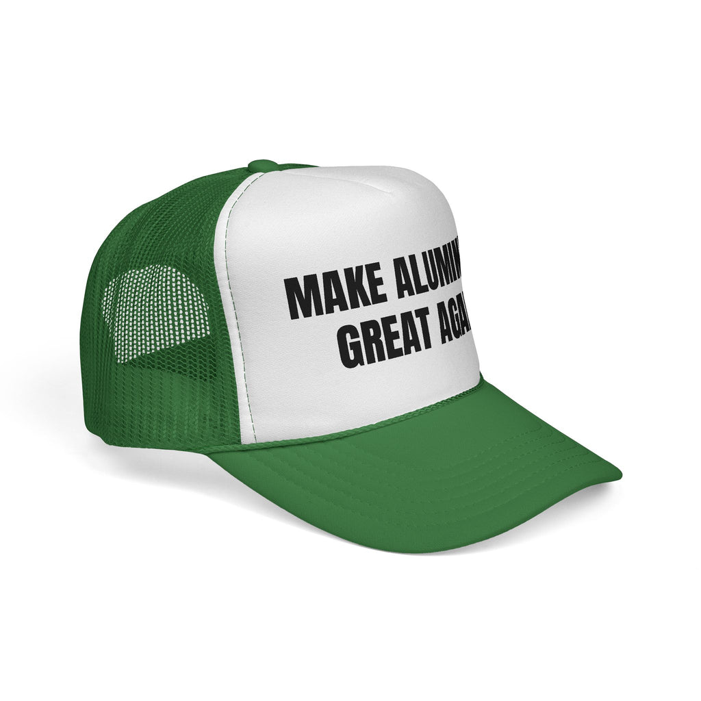 Make Aluminum Great Again Trucker Hat — Retro Patriotic Workwear Cap