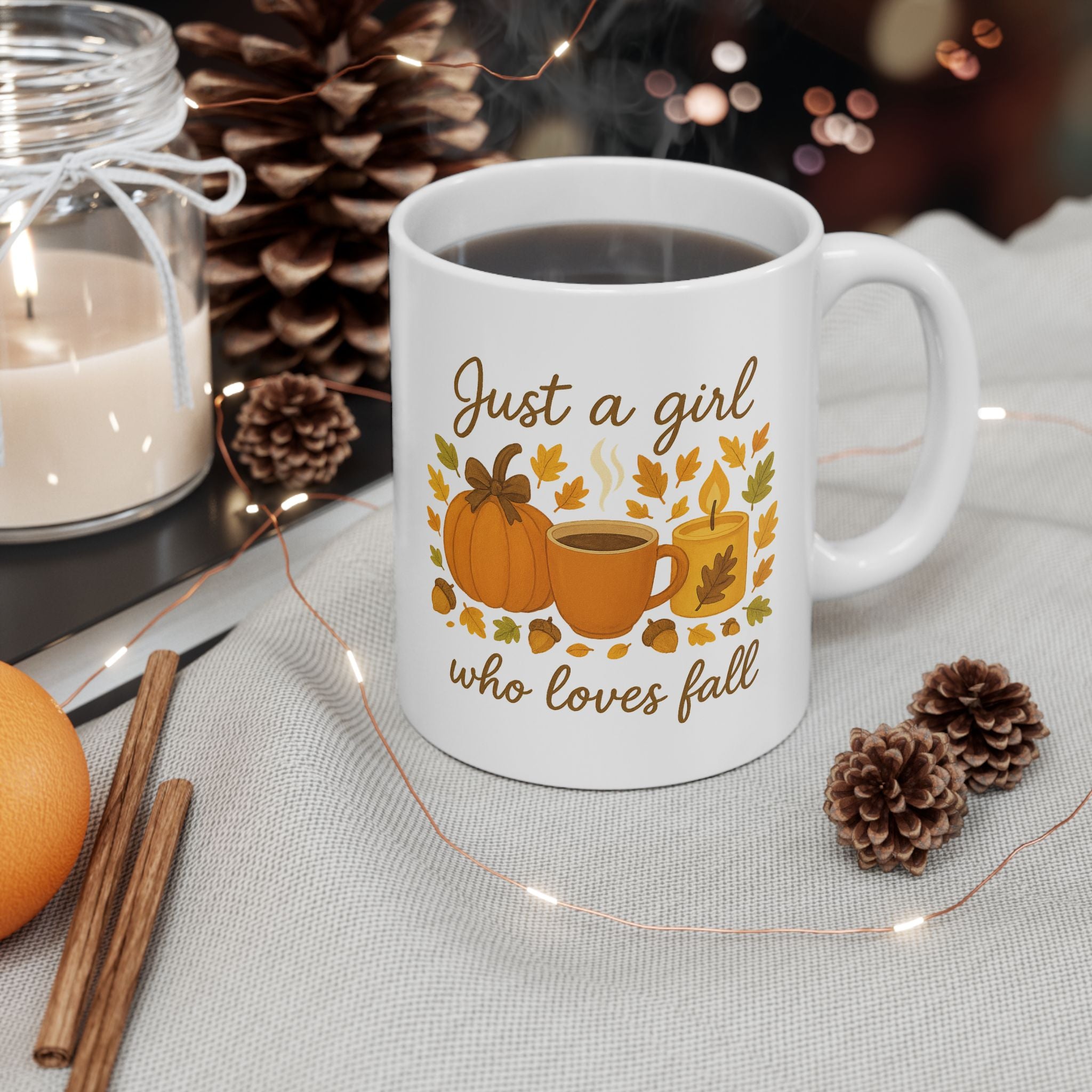 Fall Pumpkin Ceramic Mug, Autumn Coffee Cup, Seasonal Gift, Cozy Home Décor, Thanksgiving Mug, Fall Harvest Tea Mug