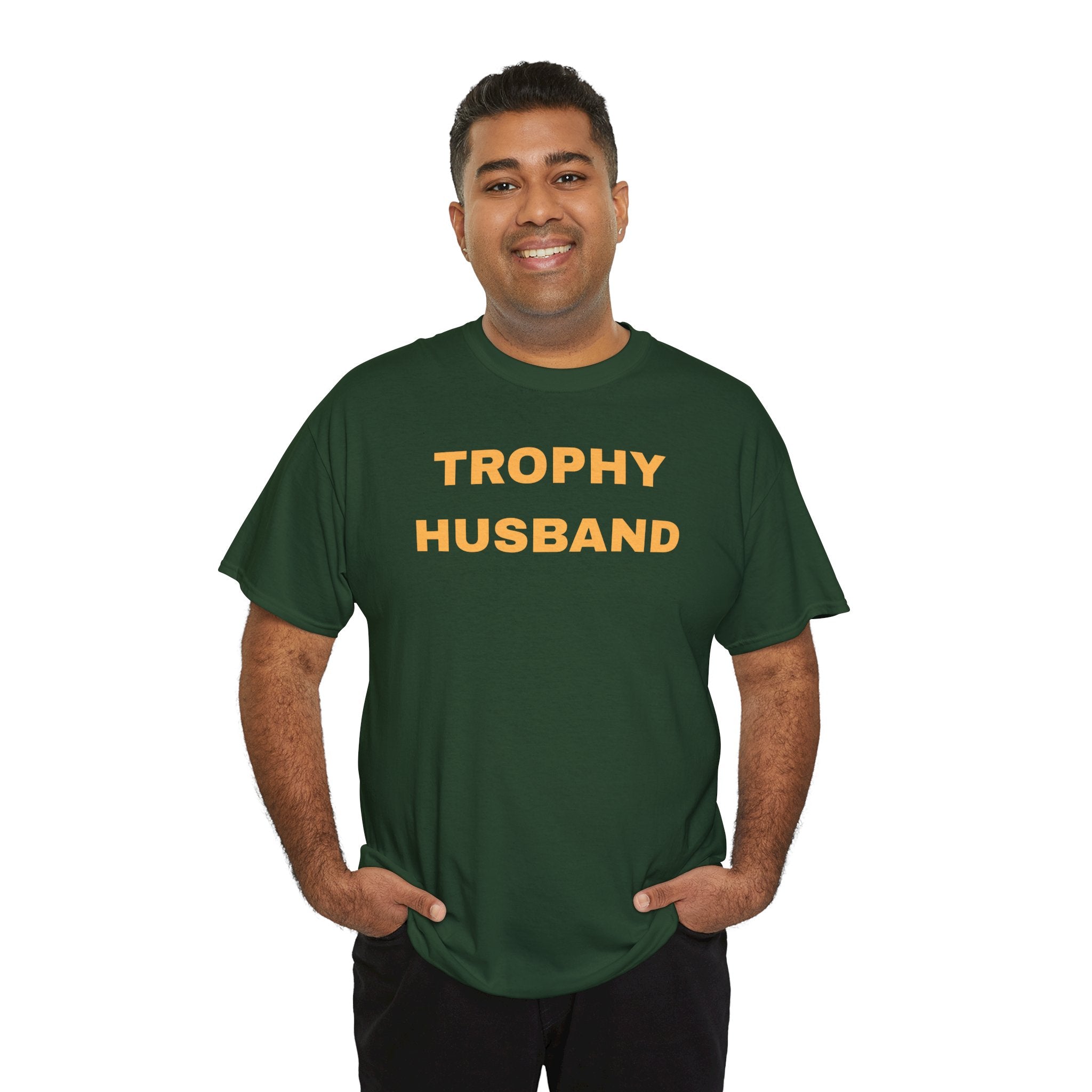 Trophy Husband T-shirt - Casual Gift for Him, Funny Apparel, Perfect for Anniversaries, Birthdays, and Weddings, Father's Day, Quirky Men's Shirt