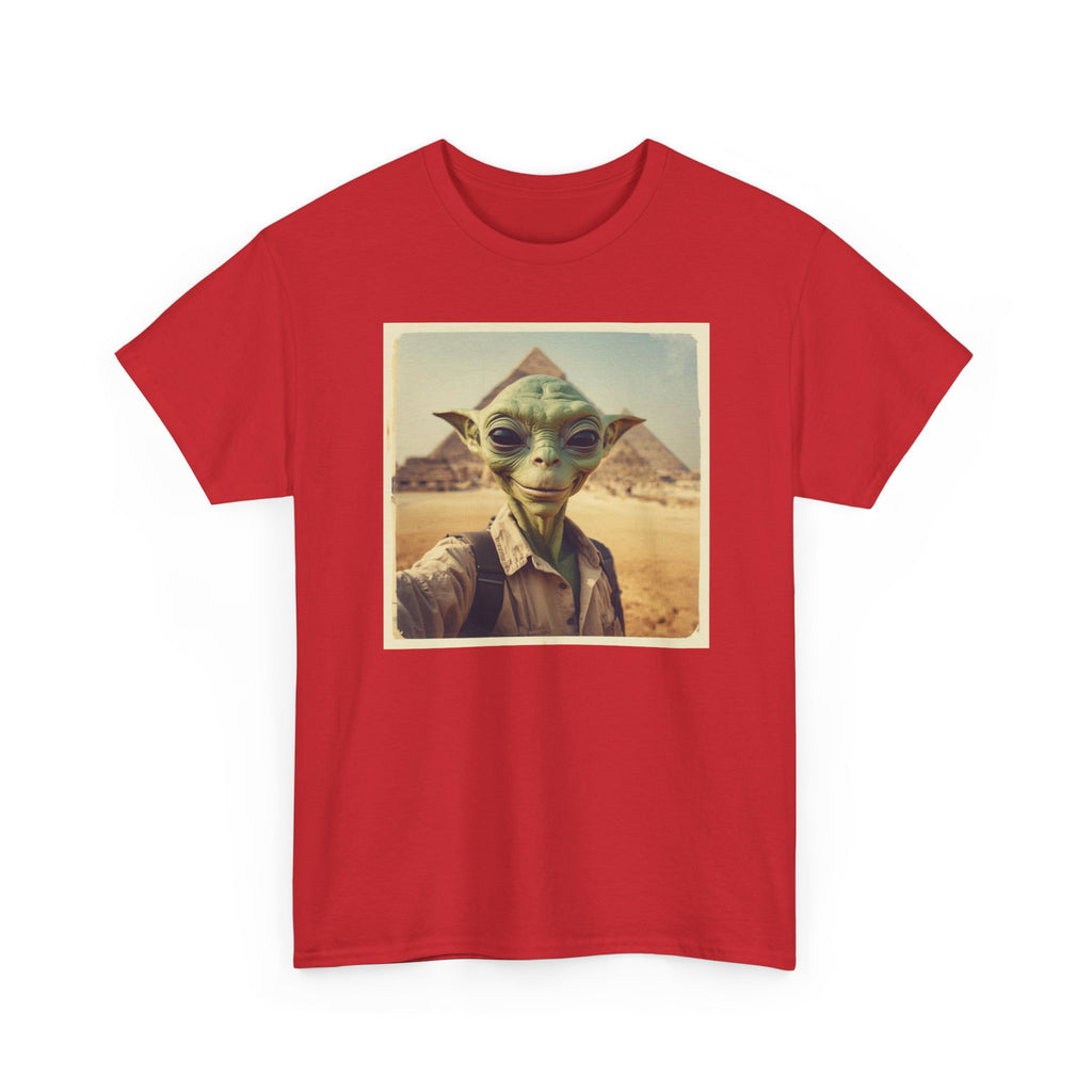 Alien Explorer at the Pyramids Graphic T-Shirt