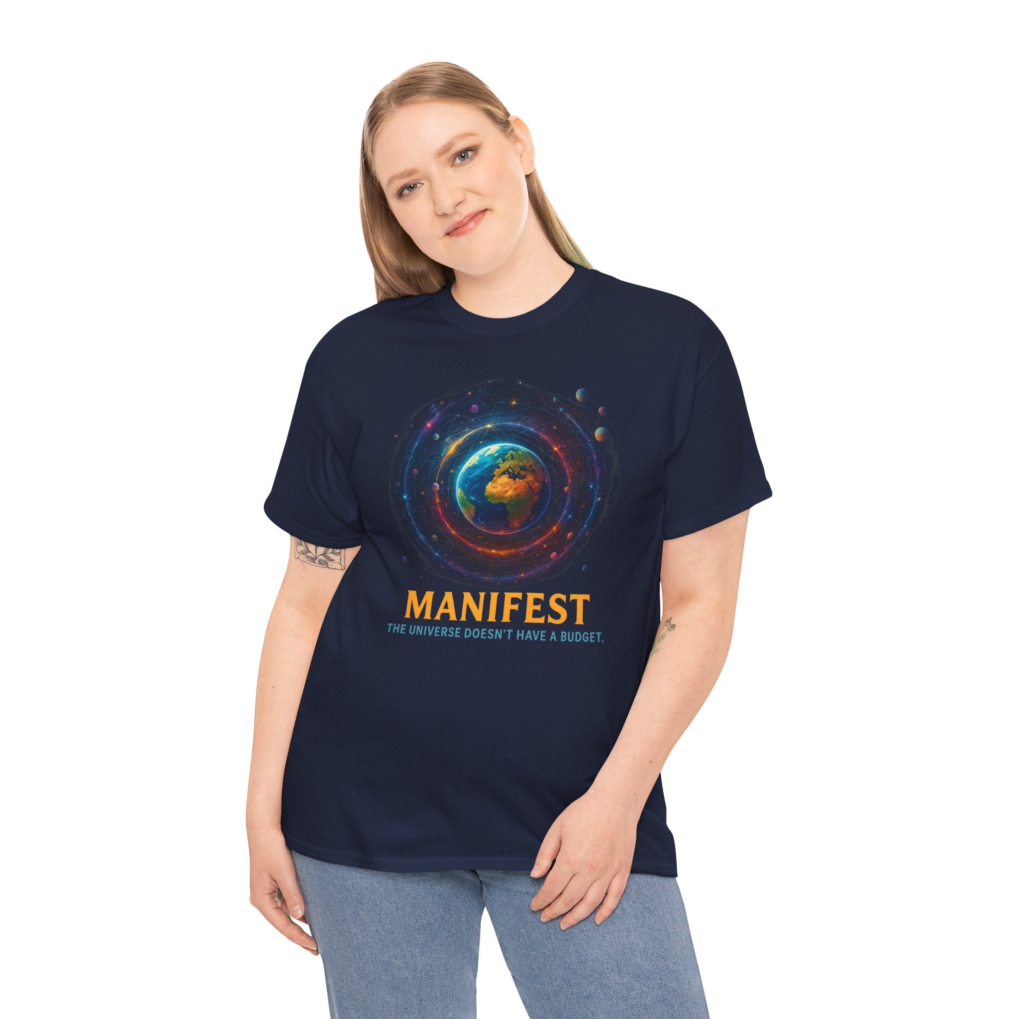 Manifest Unisex Heavy Cotton Tee | Cosmic Vibe Tee | Inspirational Shirt | Gift for Dreamers | Motivational Apparel | Universe Graphic [...]