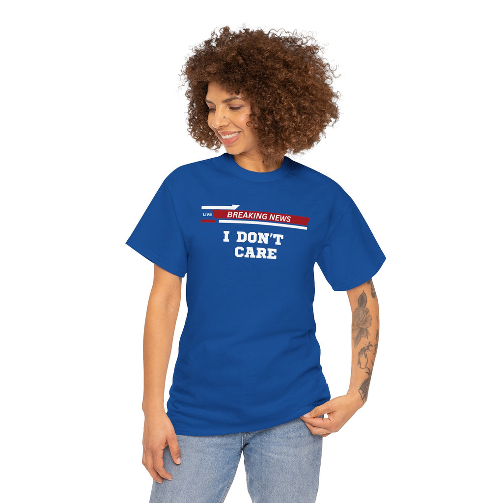 Breaking News Unisex Heavy Cotton Tee - Casual Wear, Gift for News Lovers, Birthday Shirt, Trendy Graphic Tee, Everyday Comfort