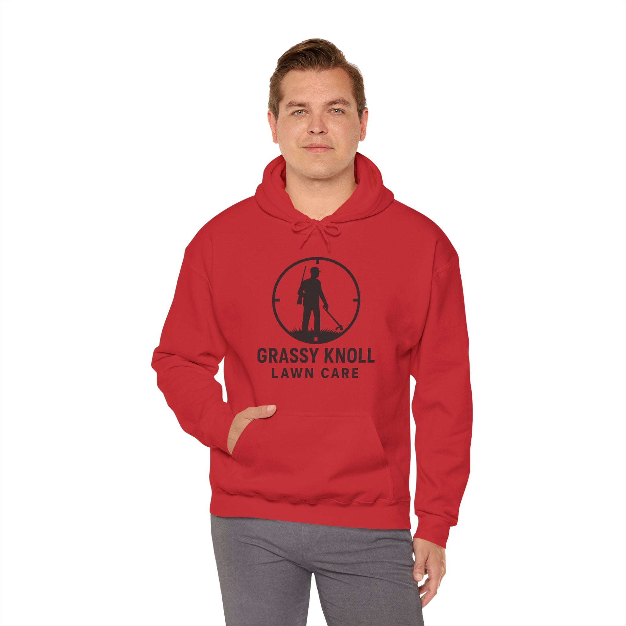 Grassy Knoll Lawn Care Hoodie – Logo Workwear Hooded Sweatshirt