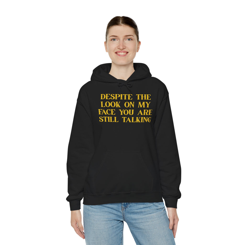 Funny Quote Hoodie, Unisex Heavy Blend Sweatshirt, Casual Wear, Gift for Friends, Cozy Style, Lightweight Fashion