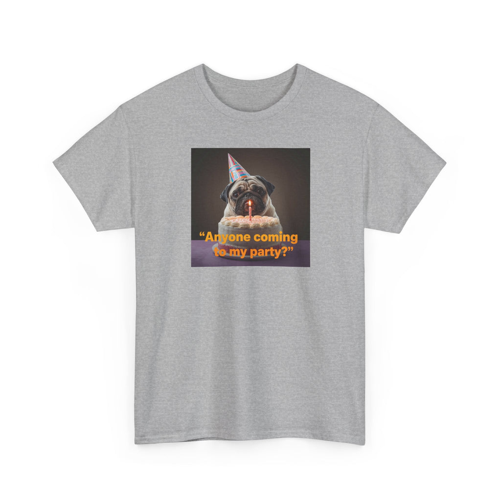 Unisex Birthday Party T-shirt– Fun Cotton T-Shirt for Pet Lovers, Birthday Gift, Casual Wear, Party Attire, Dog Lovers Tee